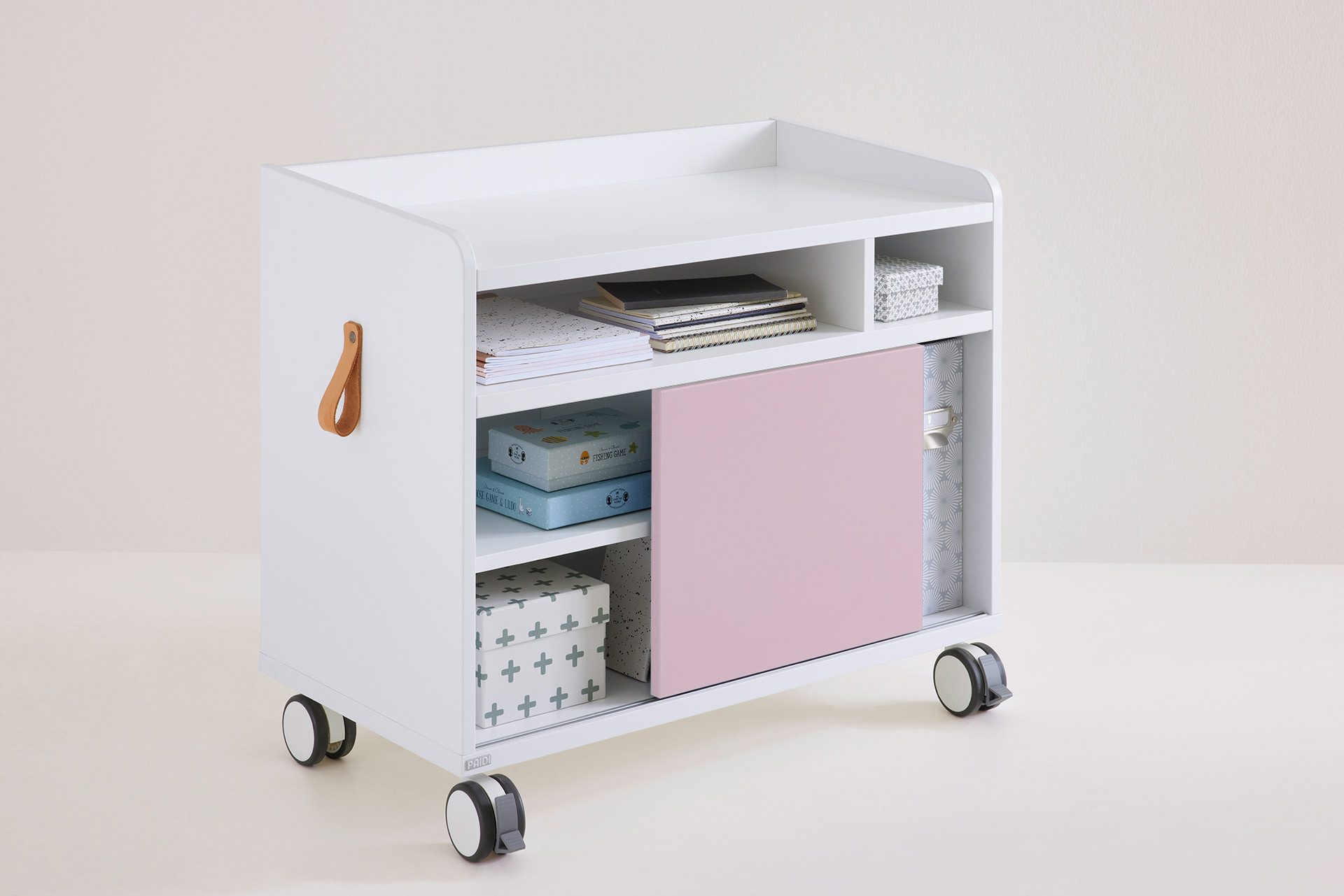 PAIDI Kinderwelten Container Rollcaddy S met schuifdeur en 2 vergrendelbare wielen
