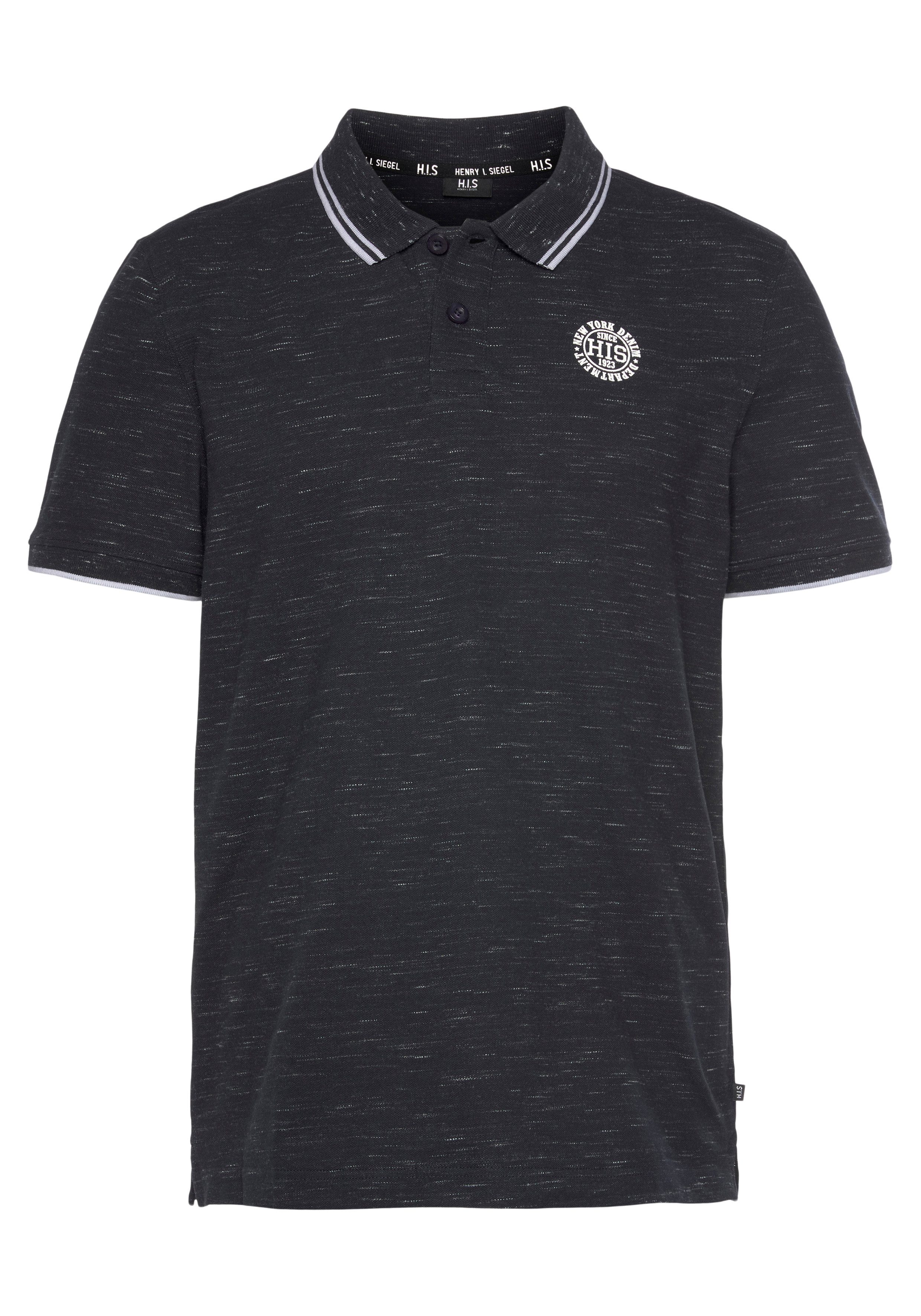H.I.S Poloshirt korte mouwen, smal gesneden, met polokraag