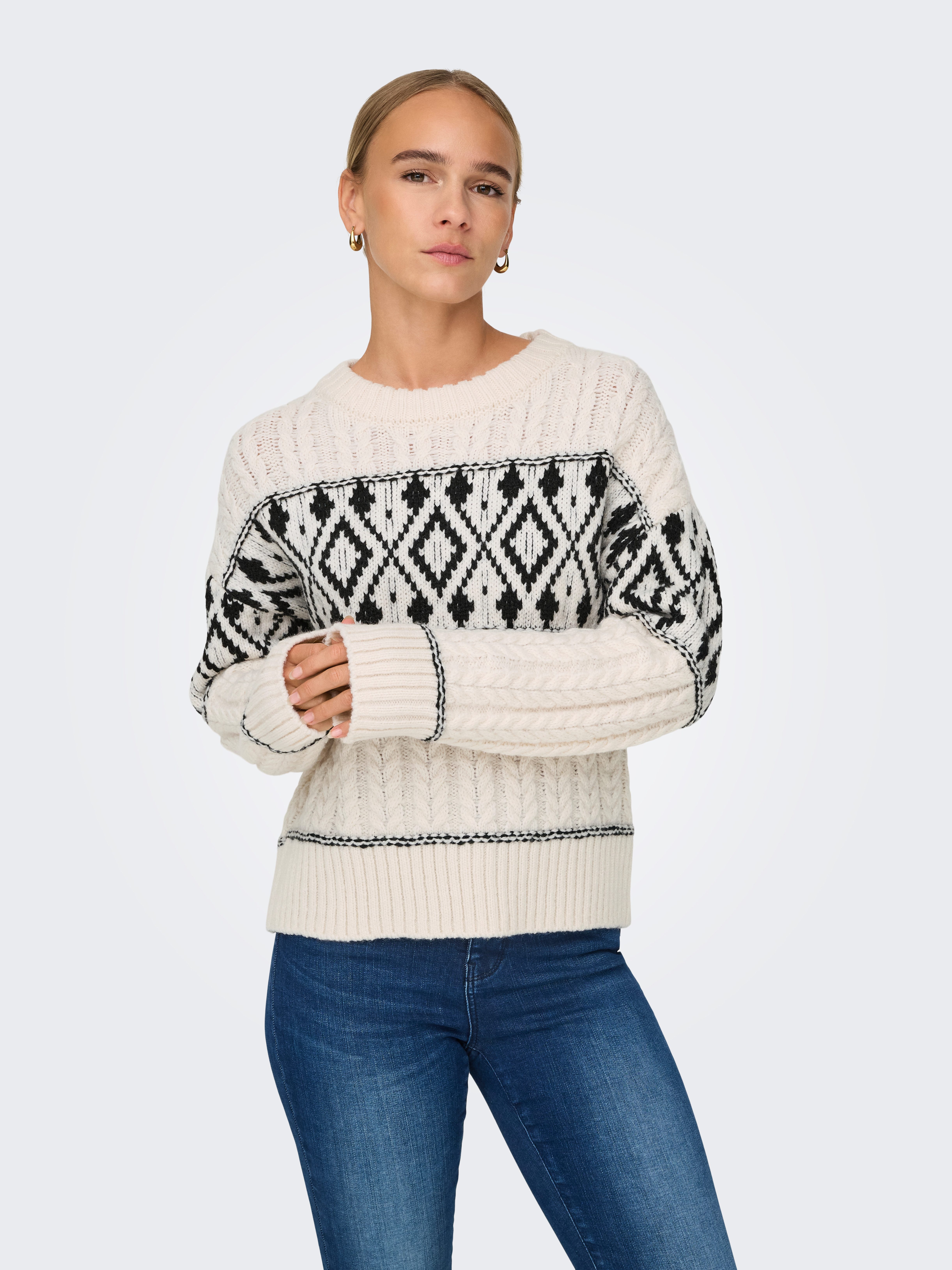 Only Gebreide trui ONLMARENT L S PULLOVER KNT NOOS