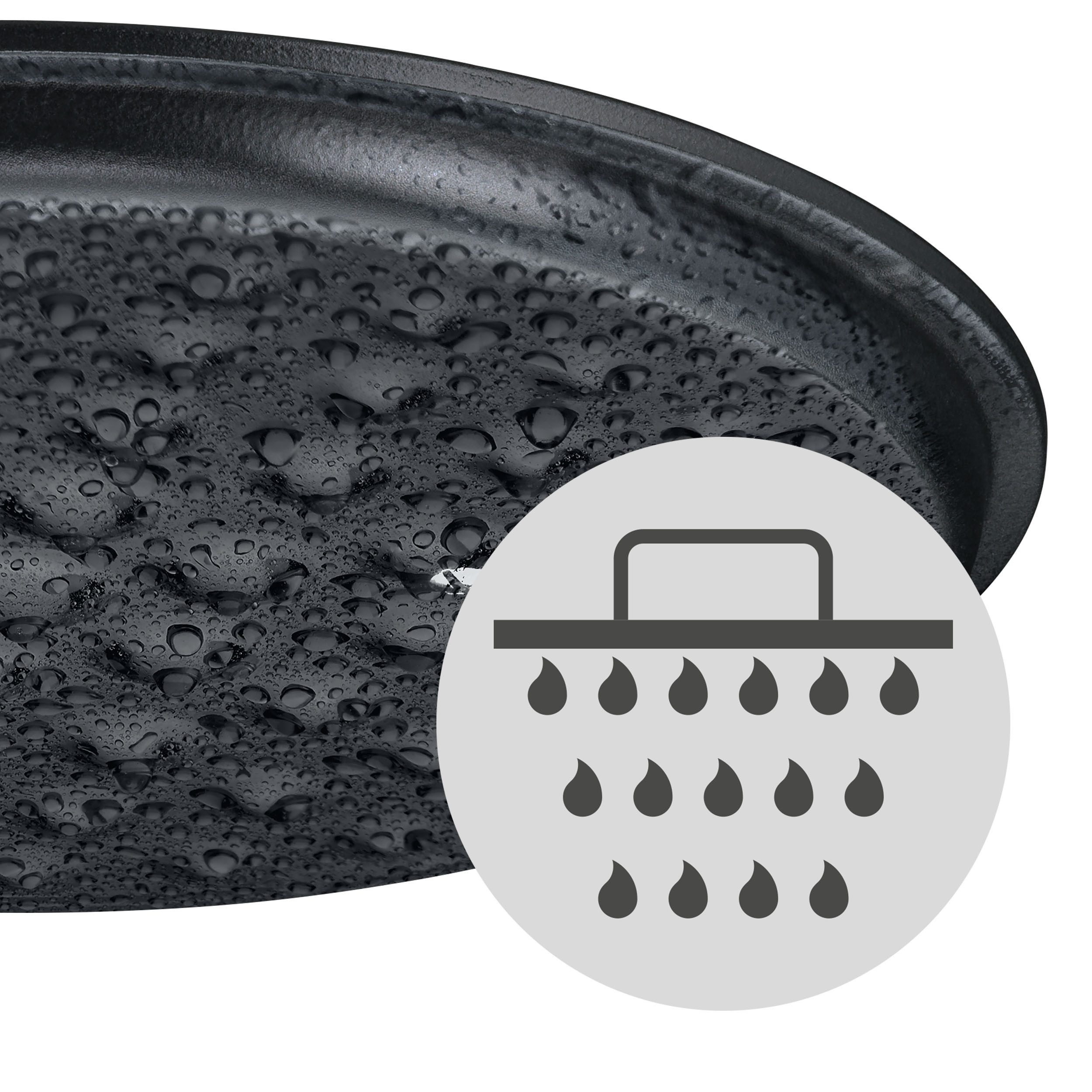 WMF Braadpan Flavour, Ø 22 cm 4,3 liter, gietijzeren kookgerei, deksel met condensatienoppen