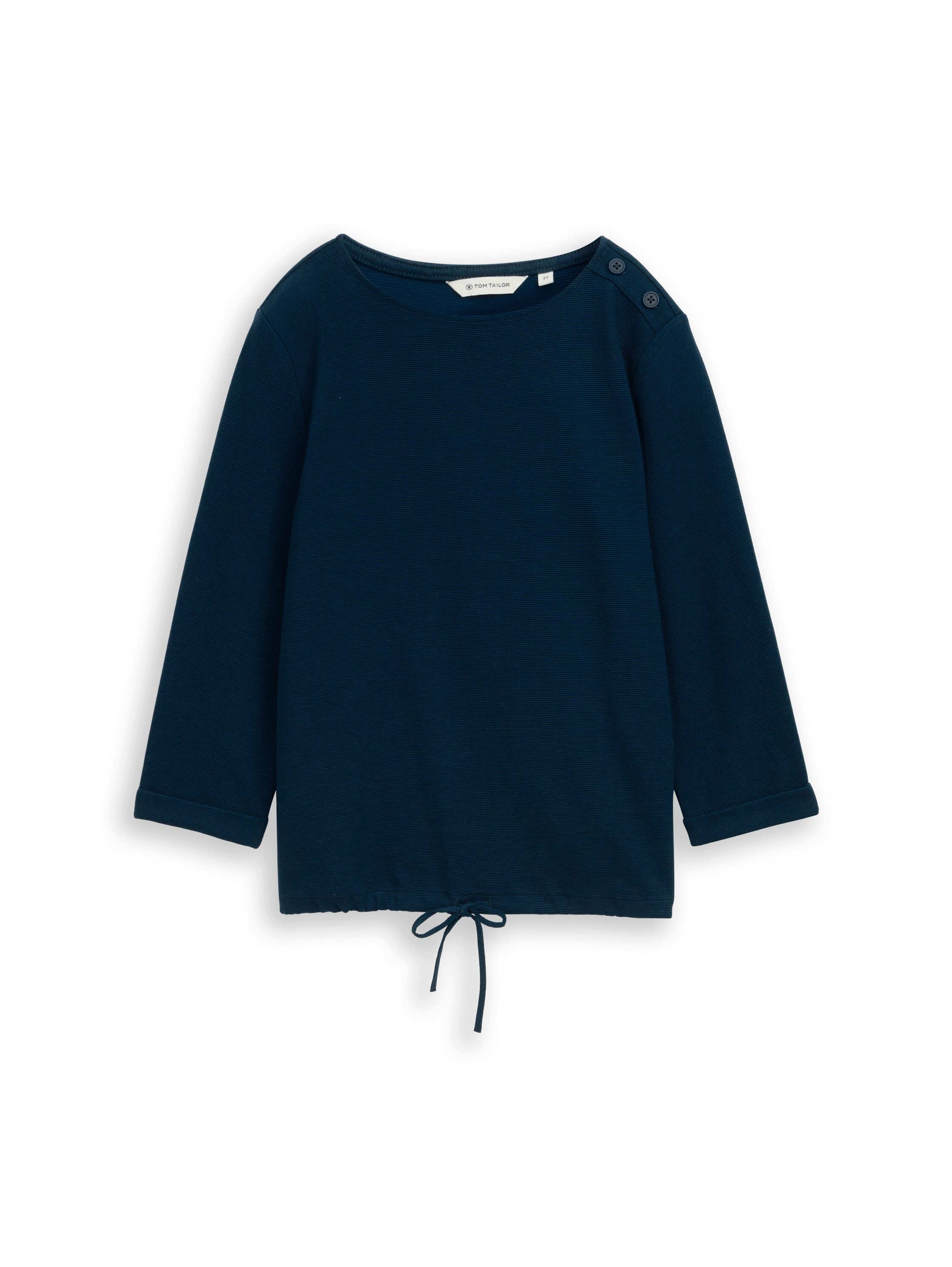 Tom Tailor Shirt met lange mouwen met knopen op de schouder