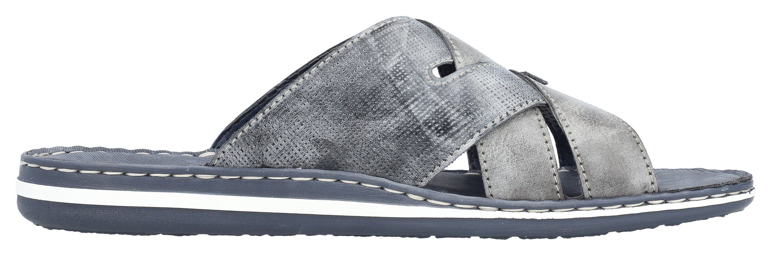 Rieker Slippers , zomerschoen, slippers, badschoen met gekruiste bandages