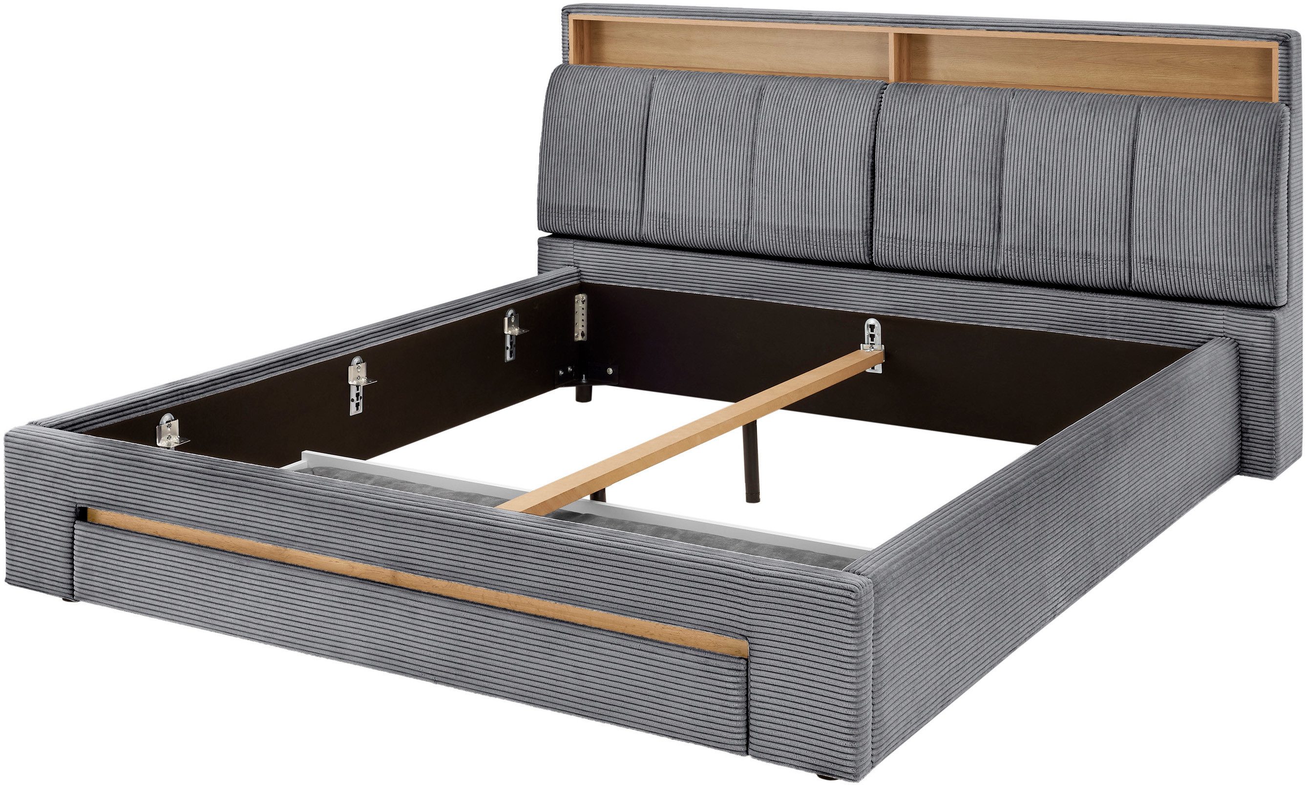 INOSIGN Gestoffeerd bed CiTY/GiRON,, gepolsterd opbergbed, met LED-verlichting Bedkisten met hondenbed of als opbergruimte, opklapbare hoofdeinden