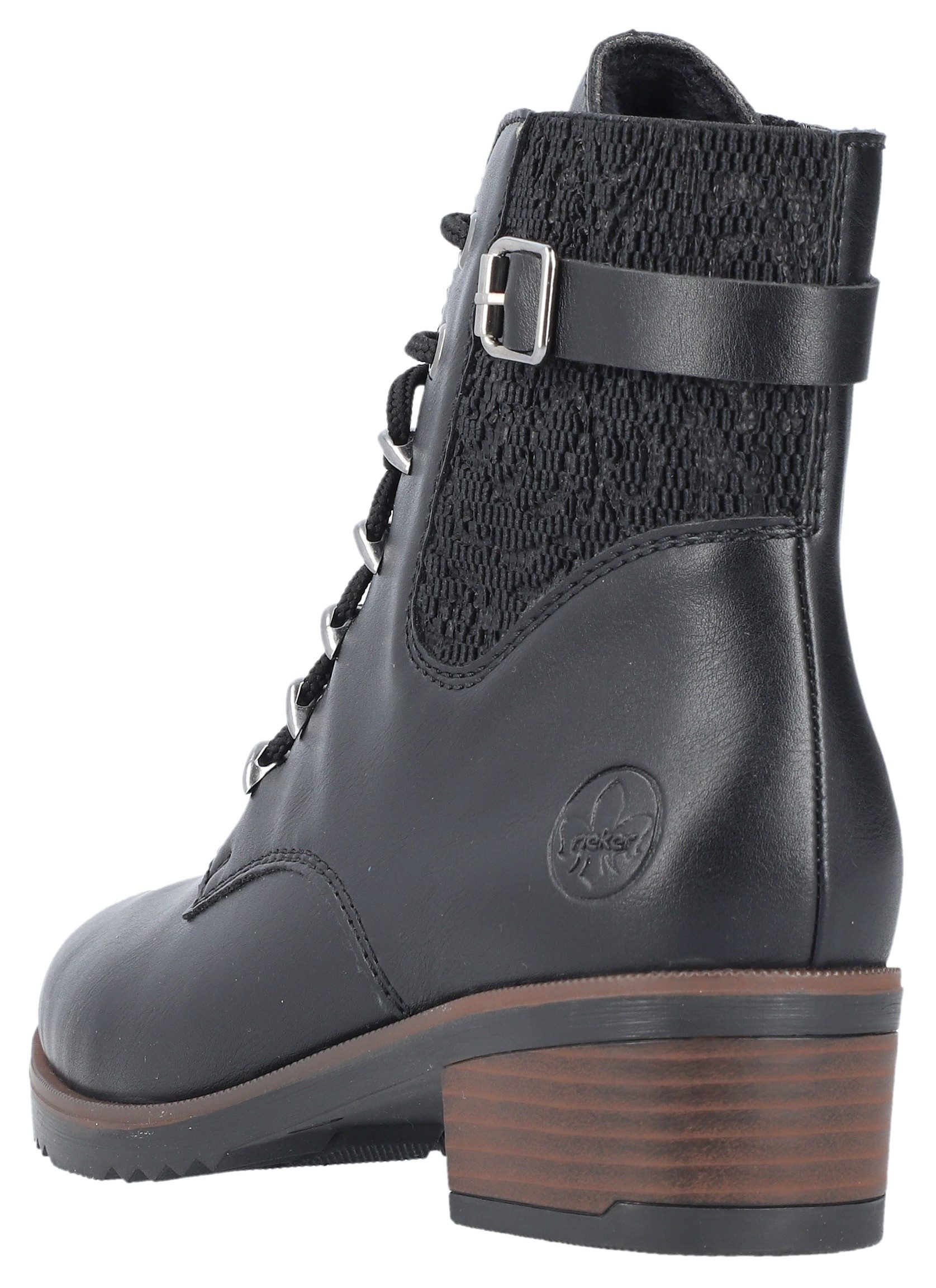 Rieker Veterlaarsjes , veterschoenen, trachtenenkellaars, blokhak, binnenrits