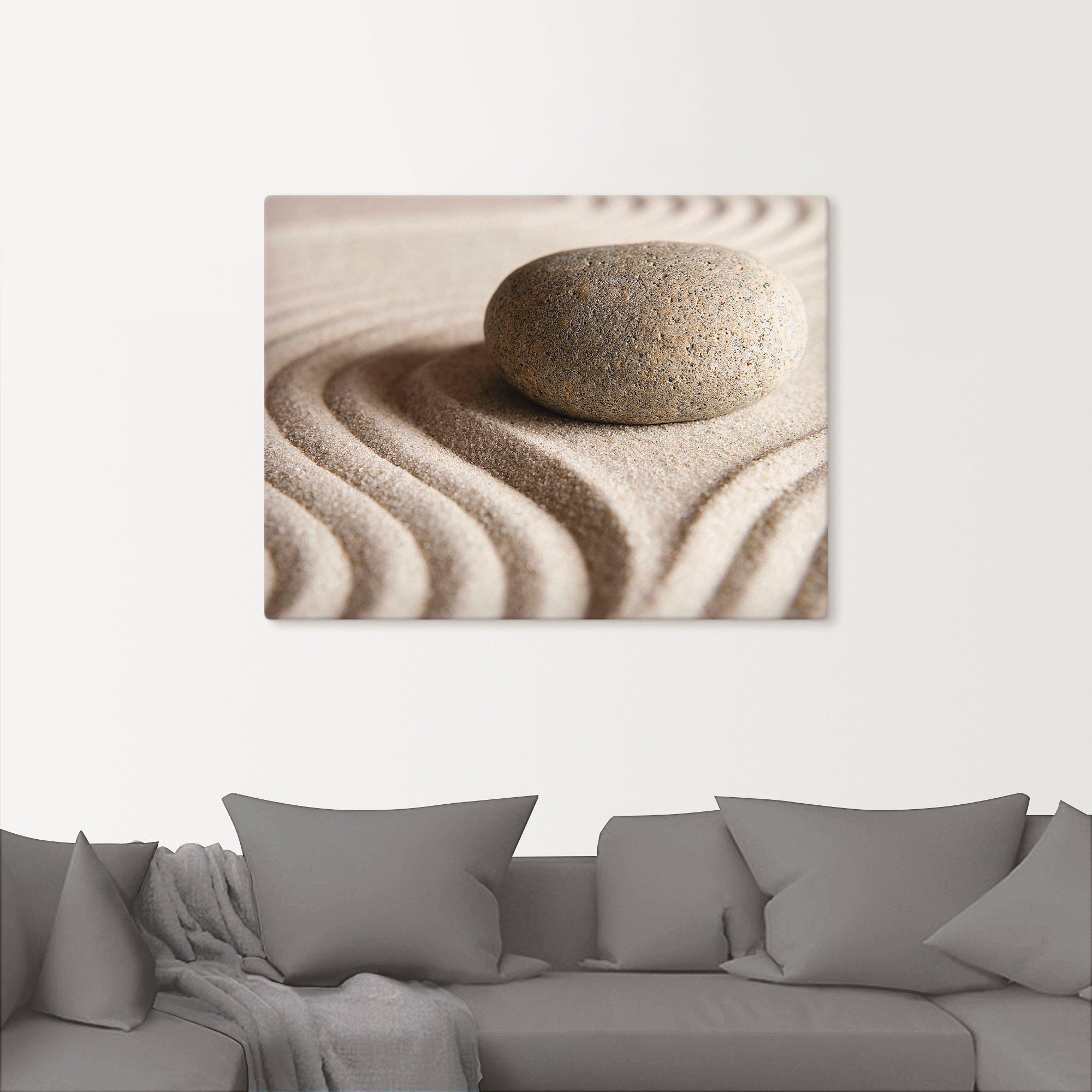 Artland Artprint Zen steen als artprint op linnen, poster in verschillende formaten maten