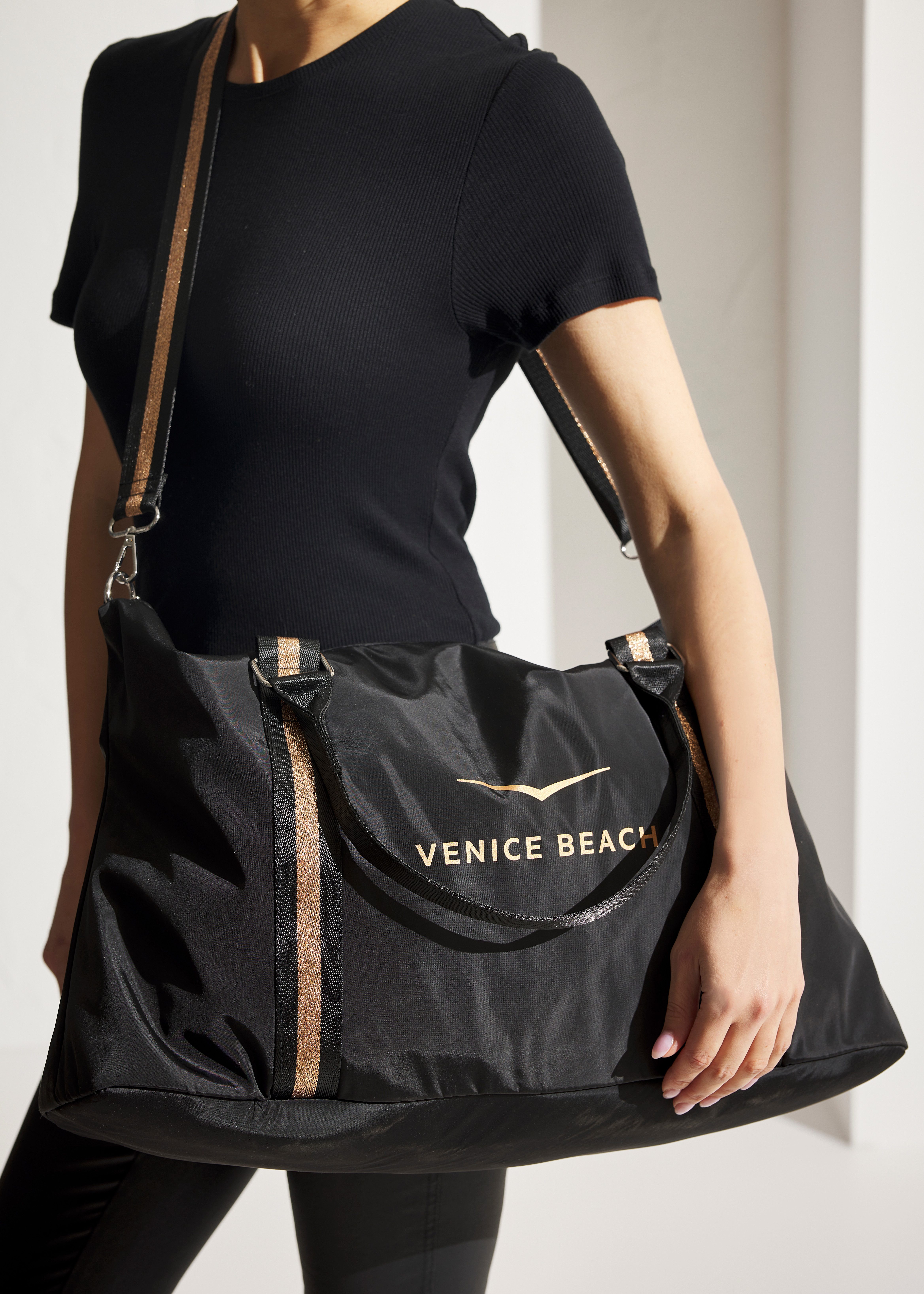 Venice Beach Sporttas grote schoudertas, weekendtas, strandtas met print vegan