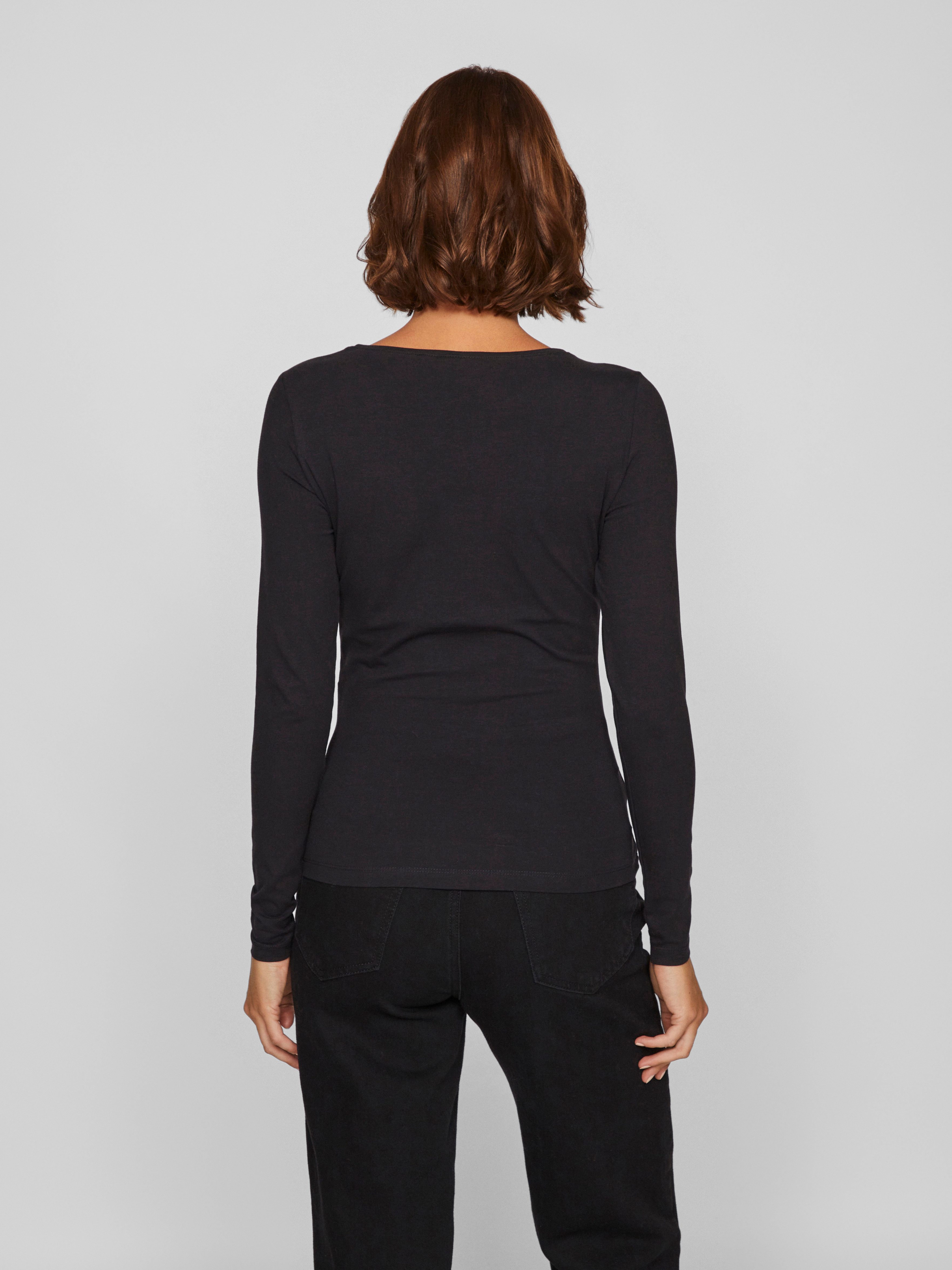Vila Shirt met lange mouwen VINORA L/S O-NECK TOP - NOOS