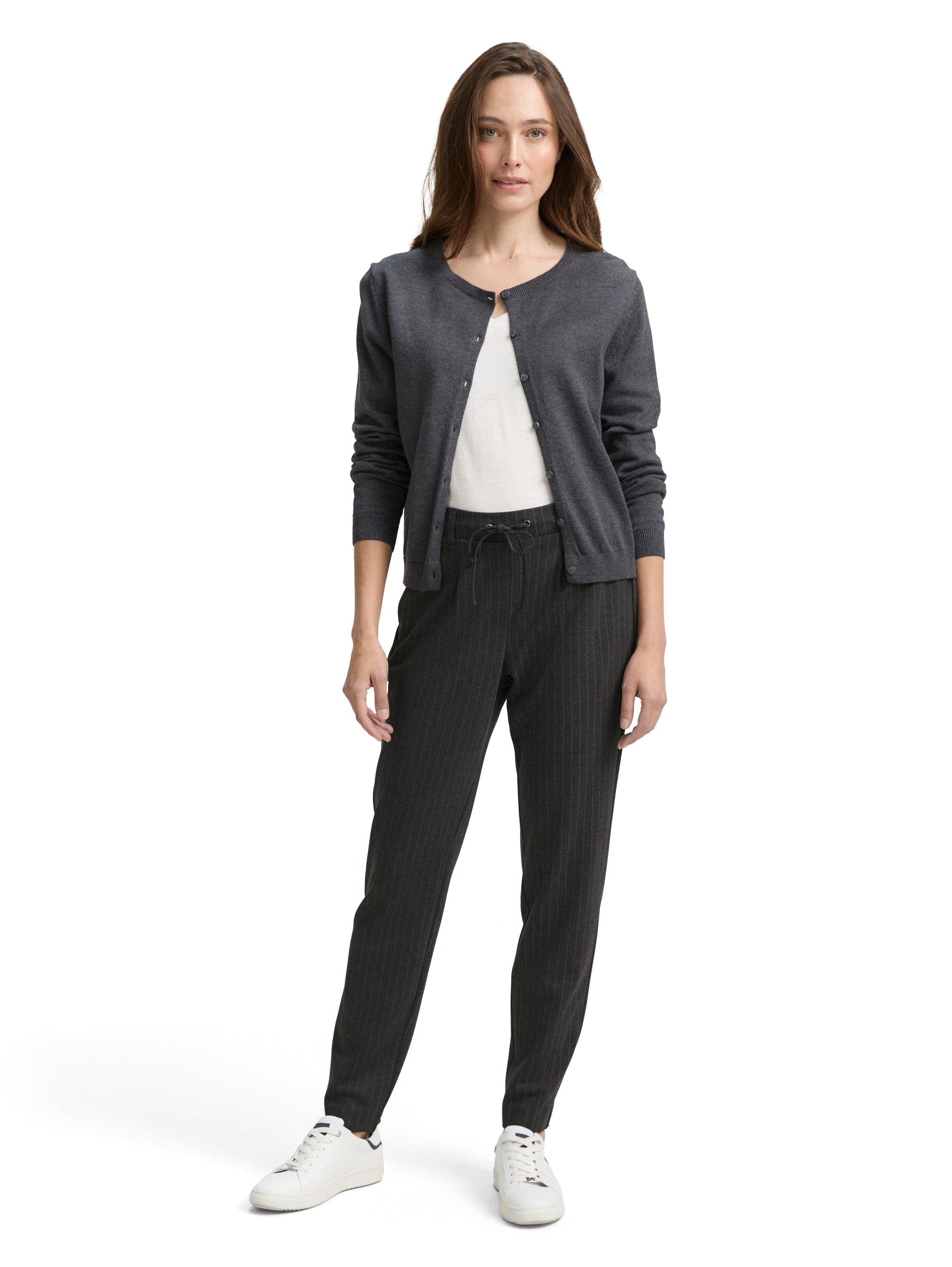 Tom Tailor Stoffen broek met krijtstrepen
