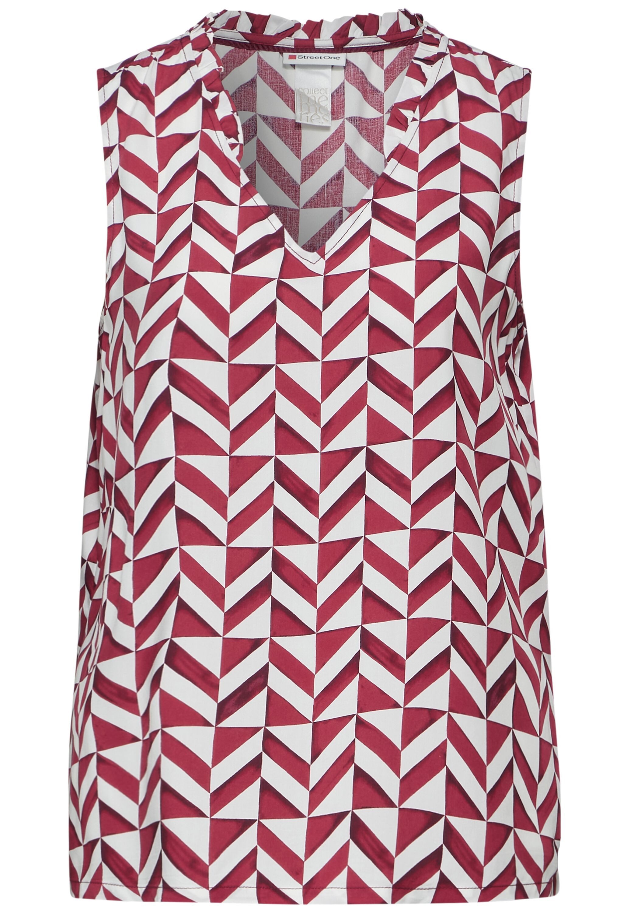 STREET ONE Gedessineerde blouse met print all-over