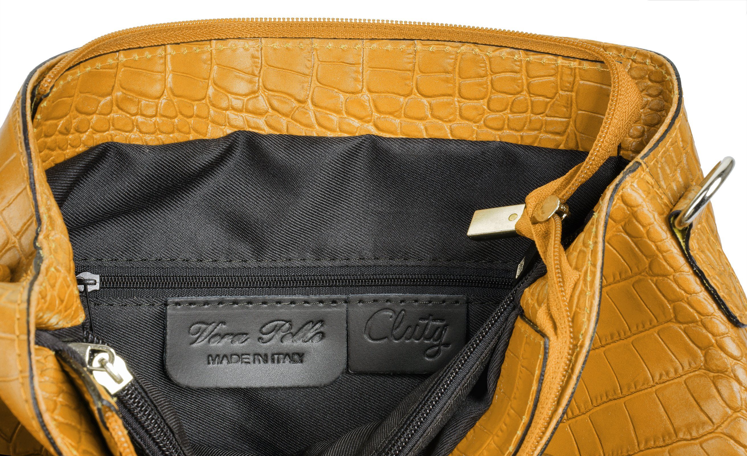 Cluty Schoudertas echt leer, made in italy