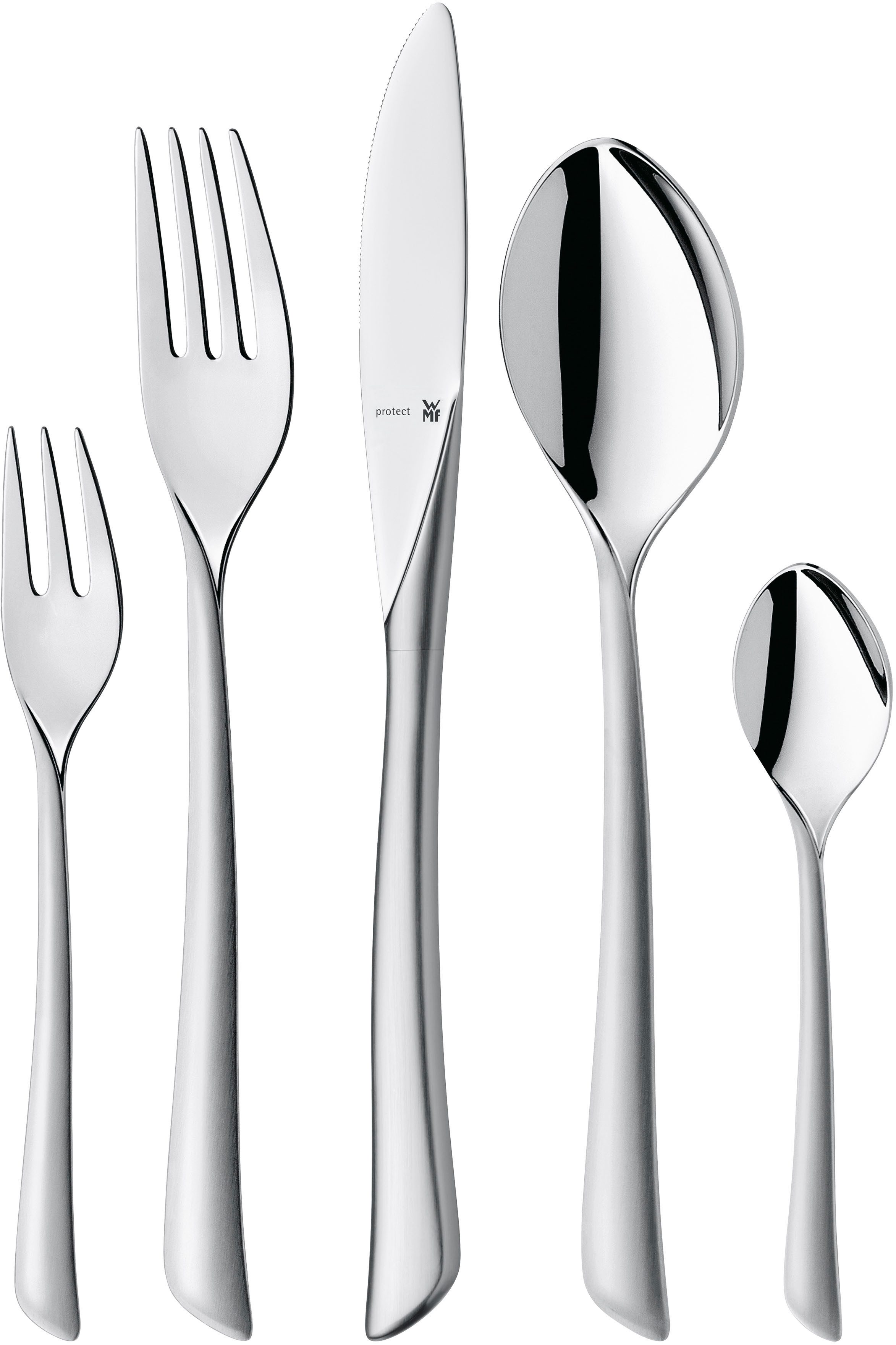 WMF Bestekset Virgina ergonomisch, cromargan protect (set) besteksets zilver(kleur)