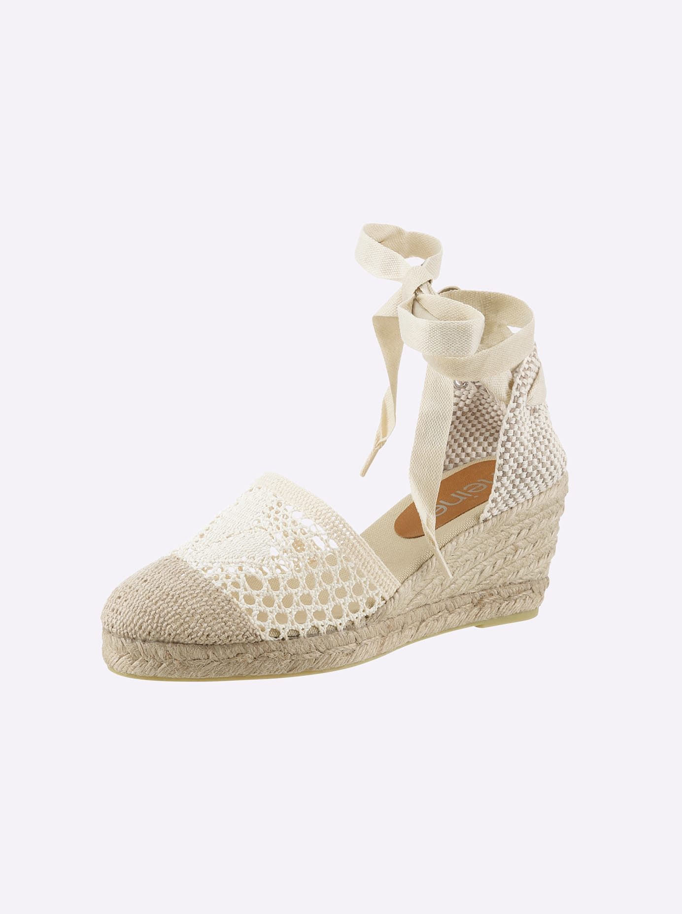 heine Sleehaksandaaltjes dames sandalen met sleehak maat 42 beige