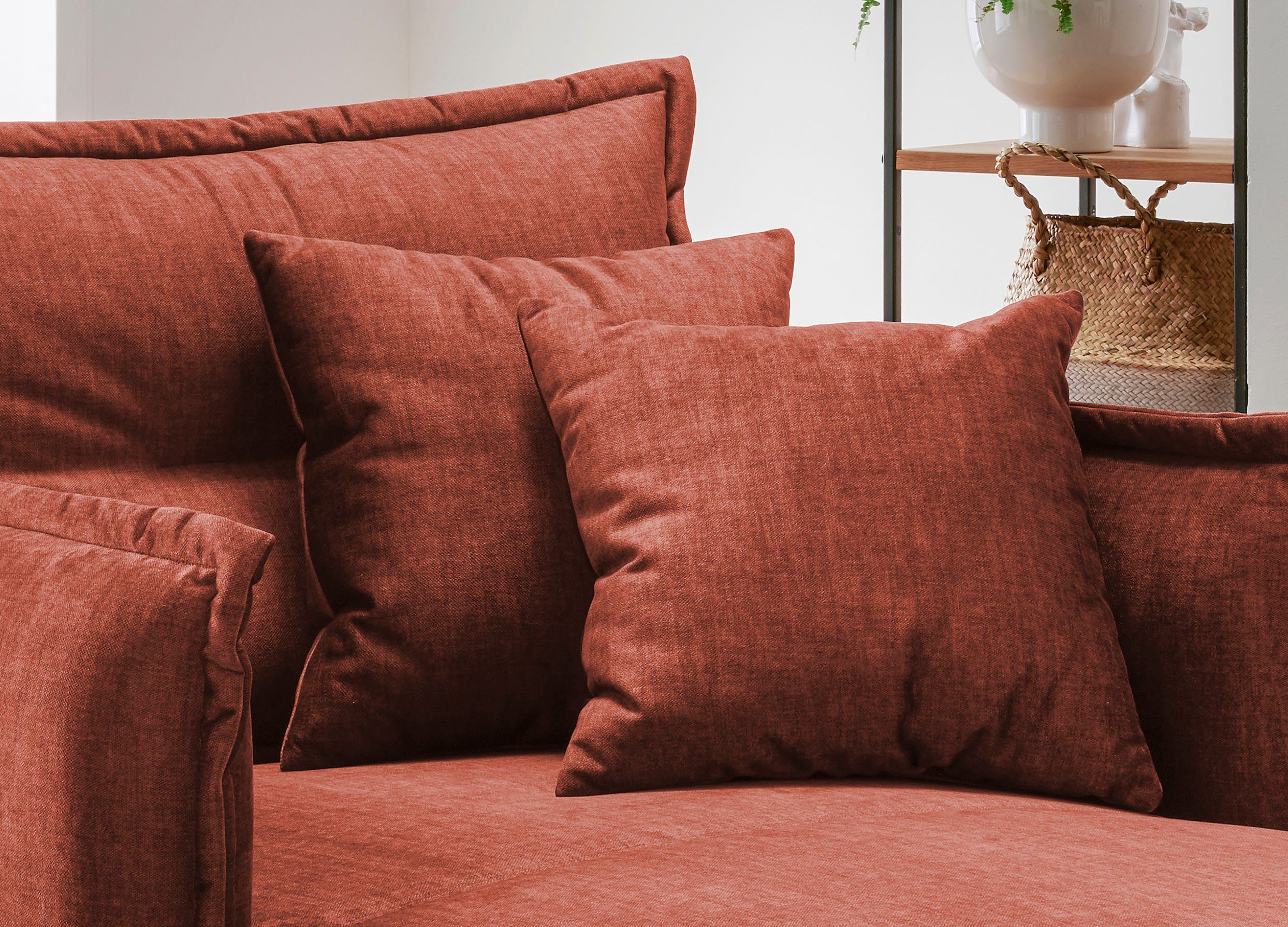 INOSIGN Loveseat LAZIO moderne fauteuil met een comfortabele bekleding, 2 stuks decoratieve sierkussens