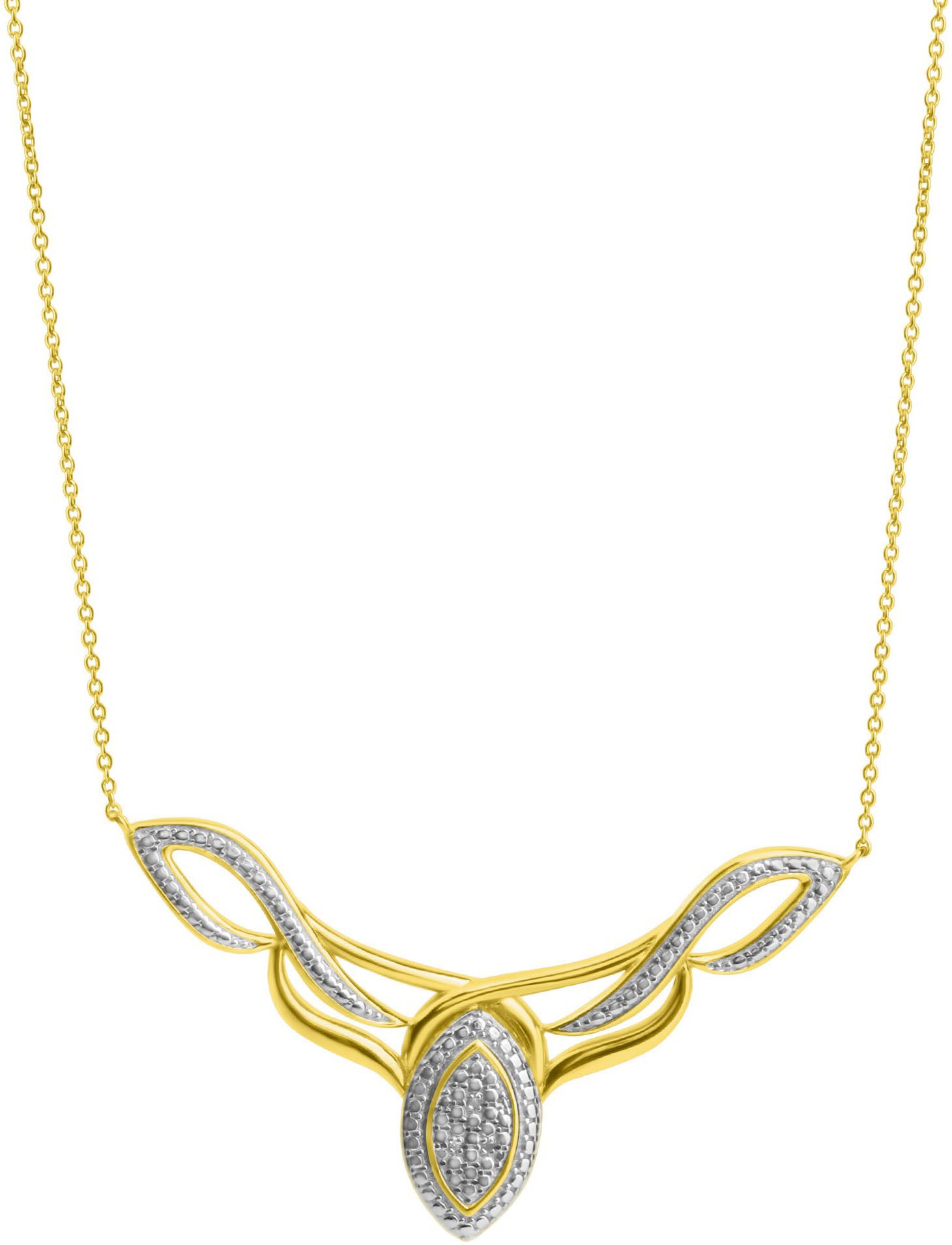 Firetti Ketting met hanger Sieraad cadeau zilver 925 halssieraad halsketting statement navette dames kettingen goud(kleur)