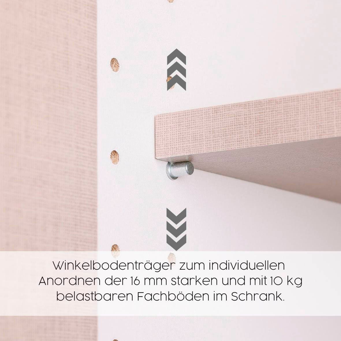 rauch Draaideurkast Kledingkast kast garderobe linnenkast VOYAGER moderne grepen in grijs metallic met buitenlades made in germany