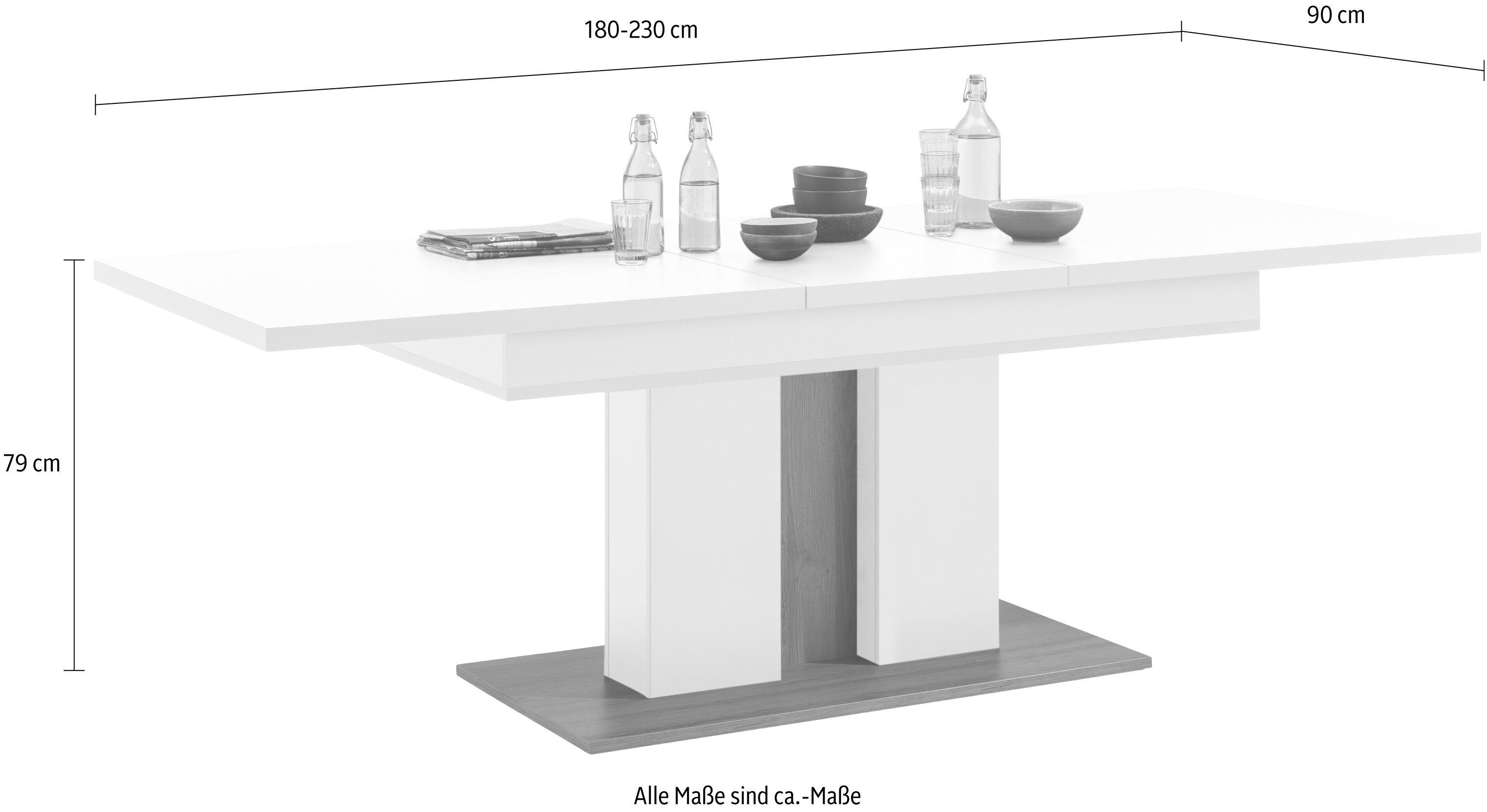 set one by Musterring Eettafel Tacoma Type 69, met synchroon uittreksysteem, breedte 180 cm