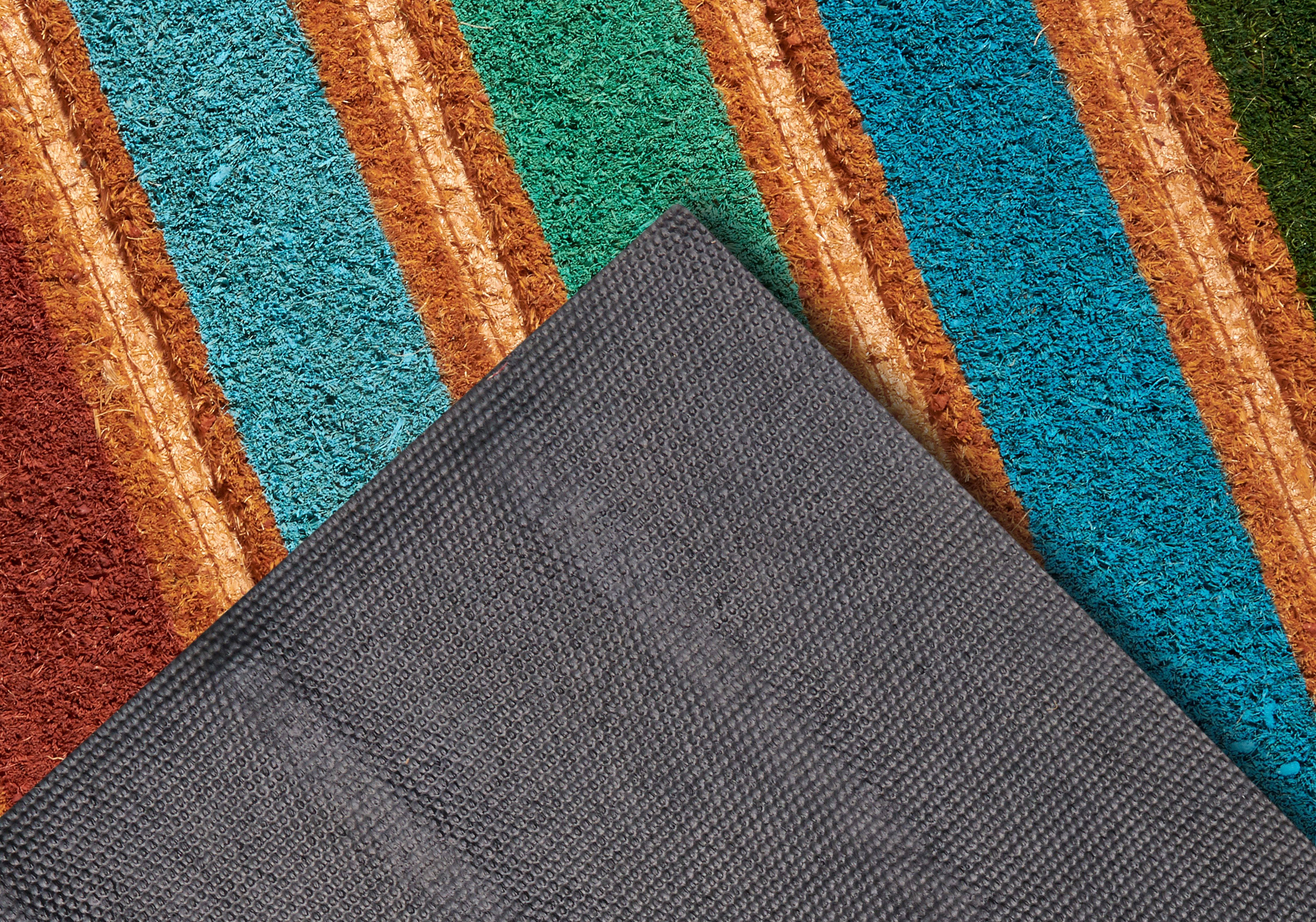 HANSE Home Mat Mix Mats Kokos Colorful Stripes, deurmat Slijtvast, onderhoudsvriendelijk, robuust, weerbestendig, UV-bestendig