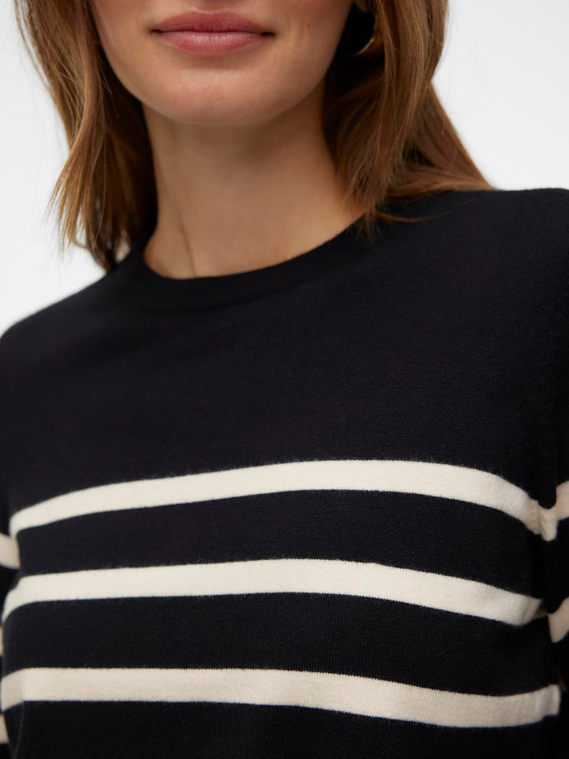 Vero Moda Trui met ronde hals VMSABA PLAIN LS O-NECK PULLOVER GA NOOS