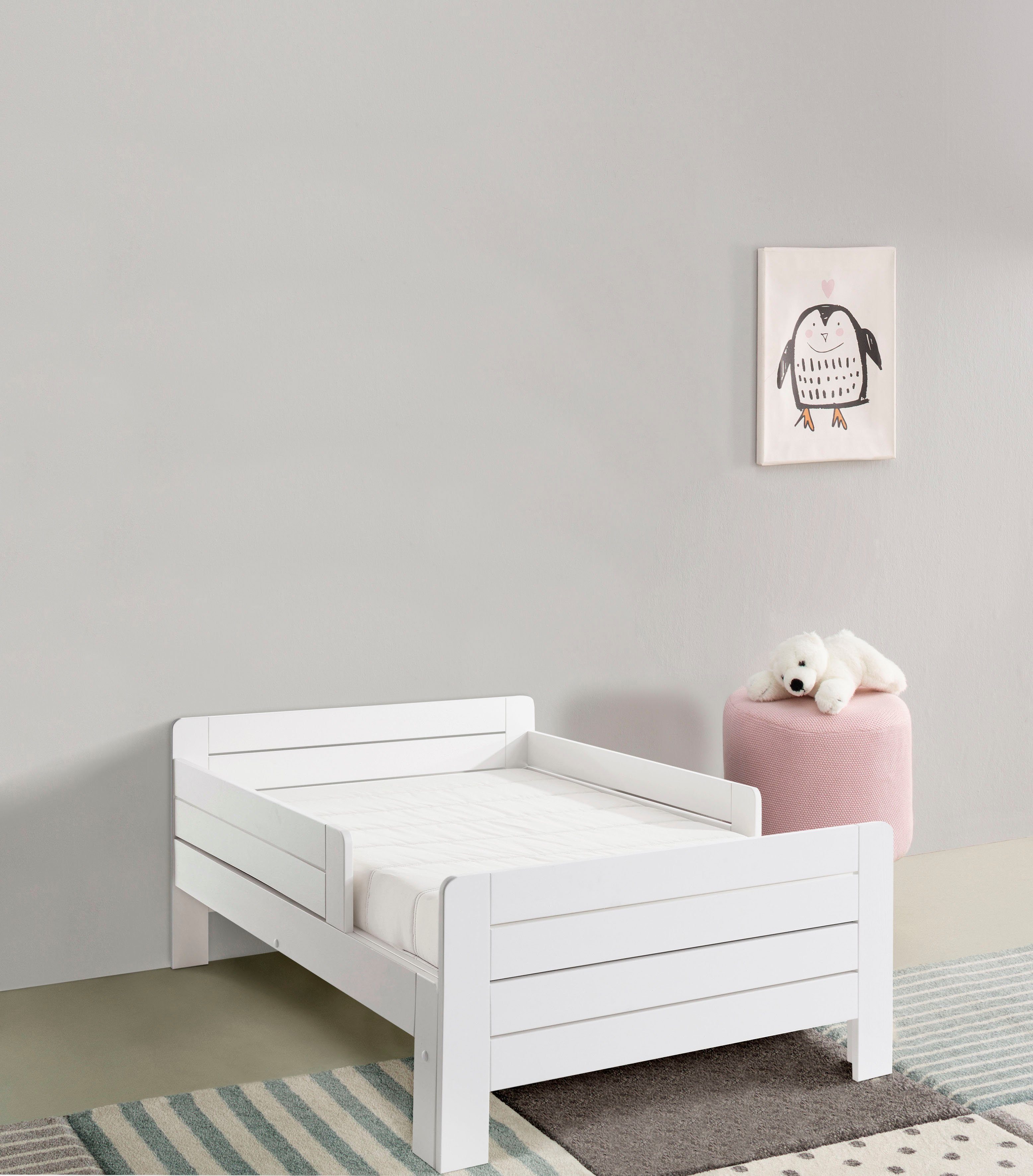 Lüttenhütt Functioneel ledikant "LOTTE" Bestseller! Kinderbed met valbeveiliging, lade optioneel