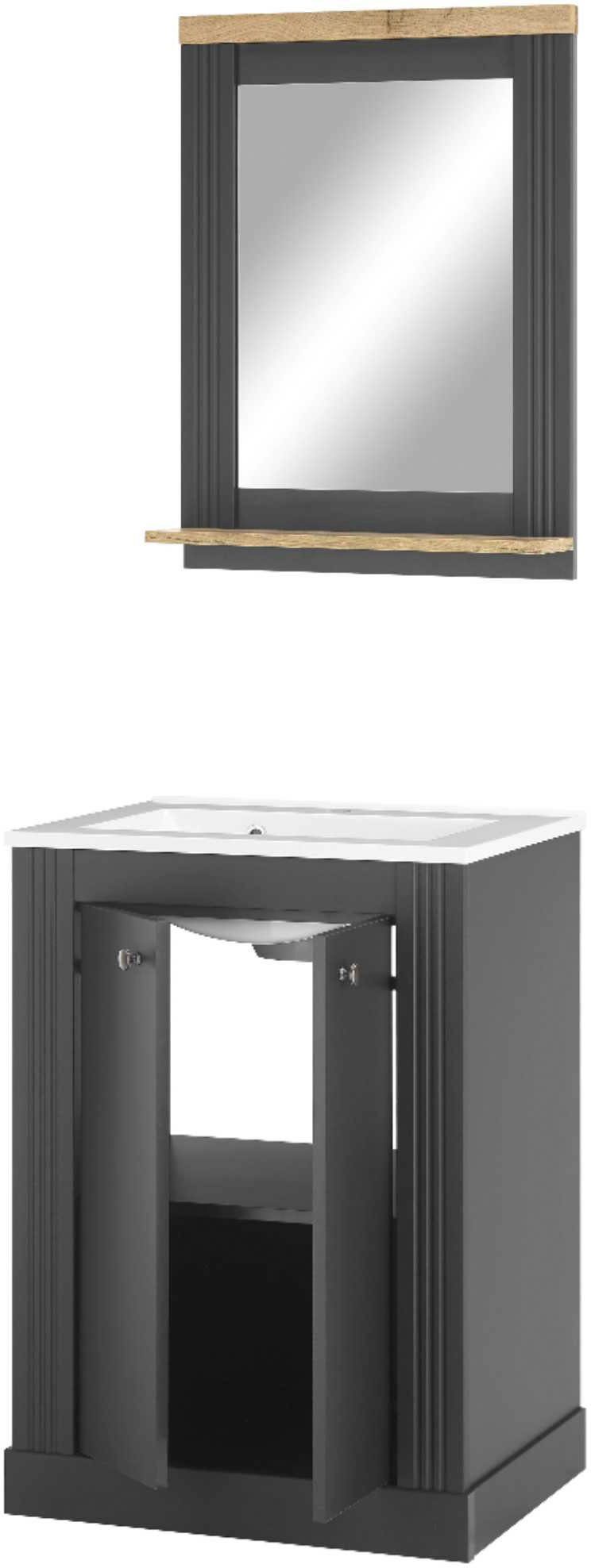 Home affaire Badkamerserie WESTMINSTER, Bad im Landhausstil, 2-teiliges Badezimmer in romantische rustieke stijl, exclusief by otto (2-delig)
