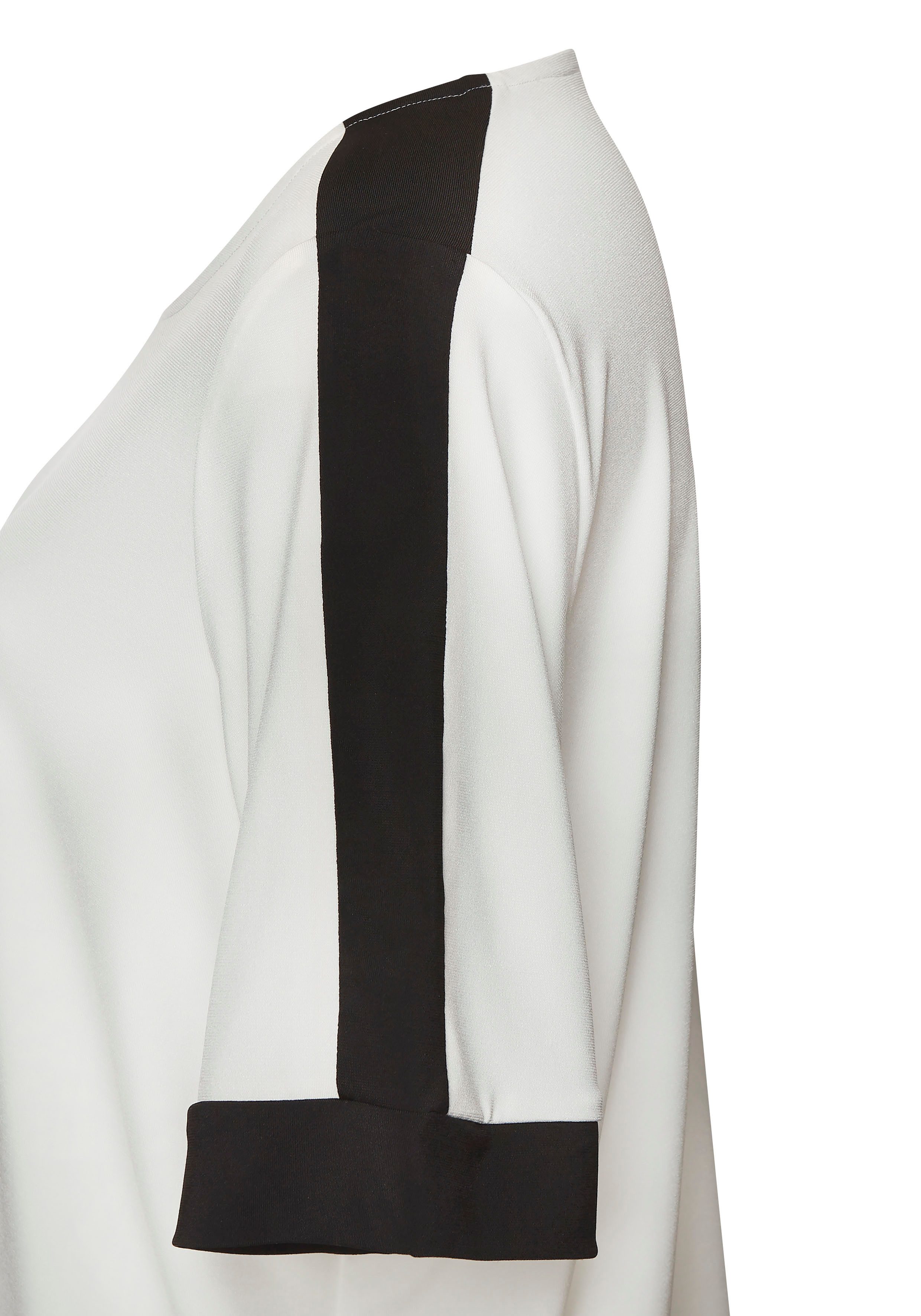 Vivance Shirt met korte mouwen met sportieve contraststrepen