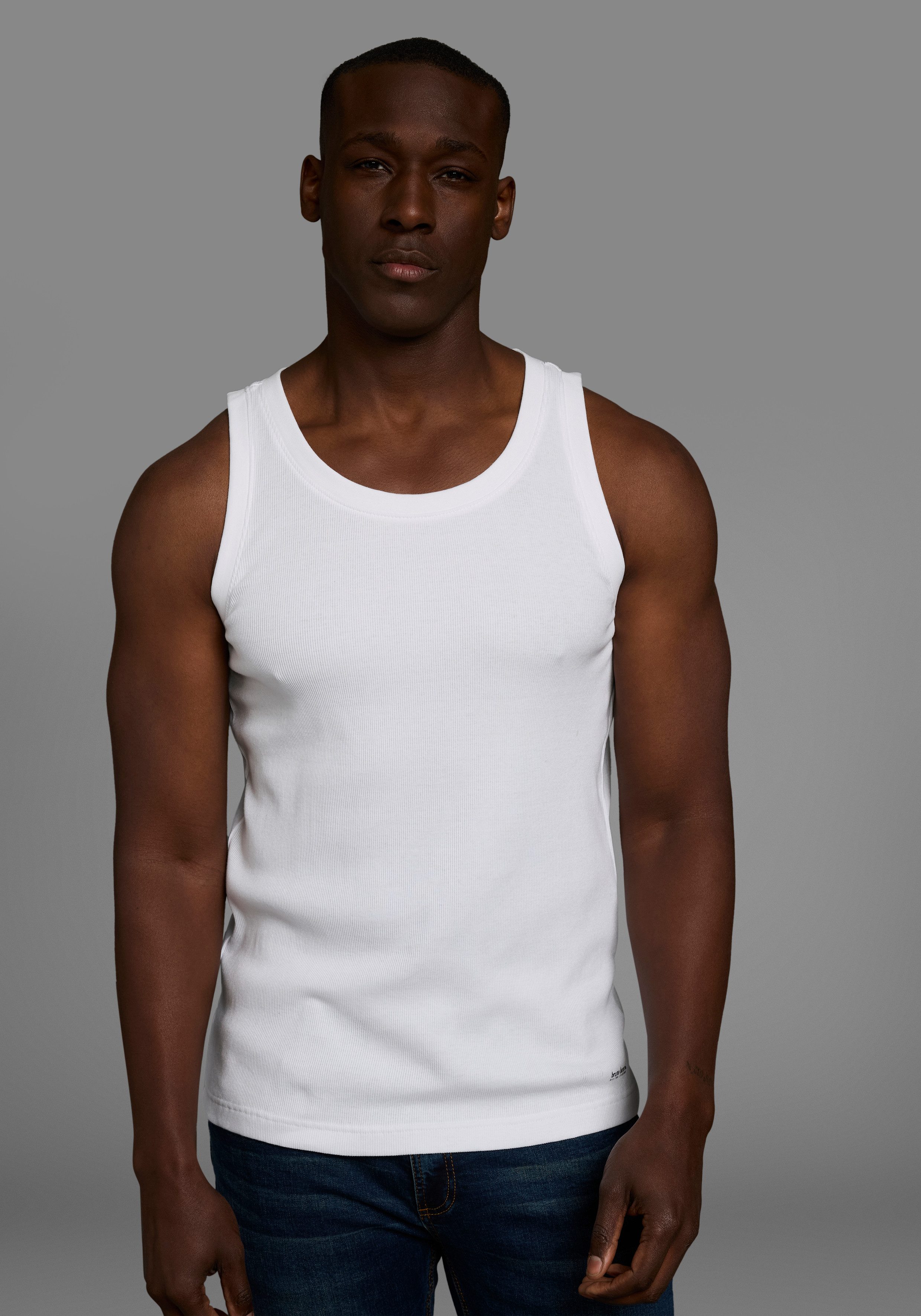 Bruno Banani Muscle-shirt in ribkwaliteit (2 stuks)