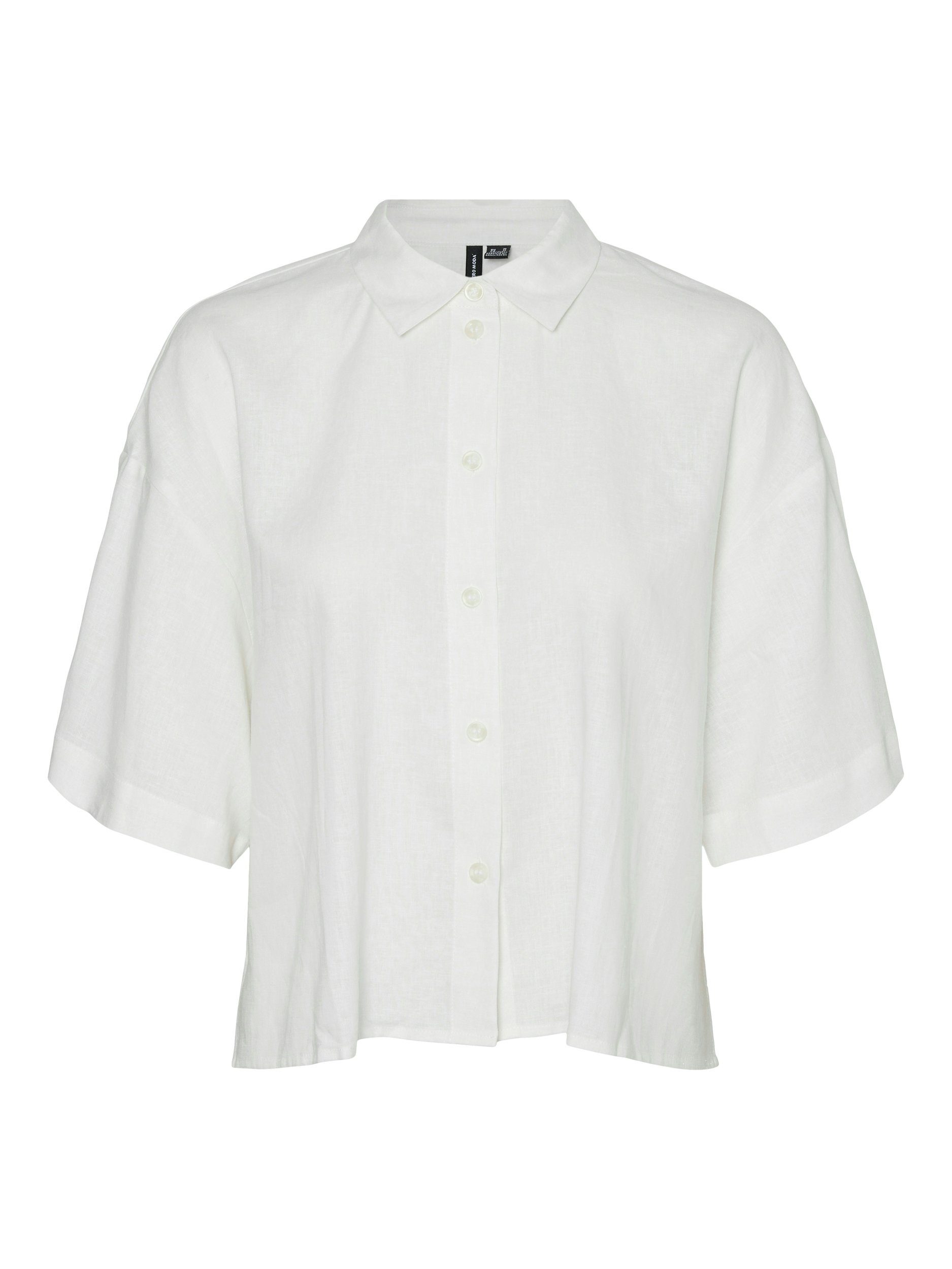 Vero Moda Overhemdblouse VMLINN LINEN 2/4 SHORT SHIRT WVN NOOS