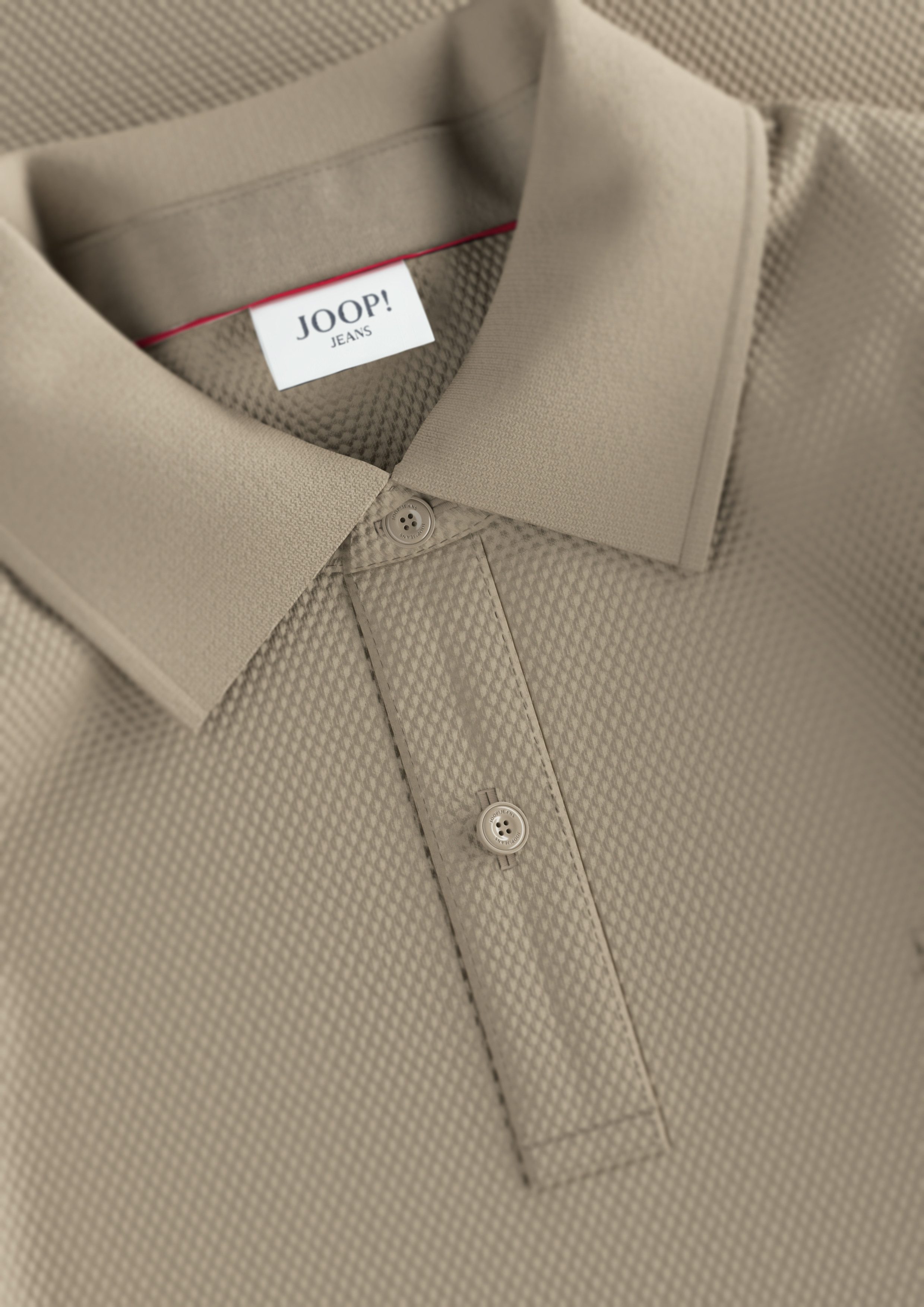 Joop Jeans Poloshirt Amare met gestreepte details aan de mouwen