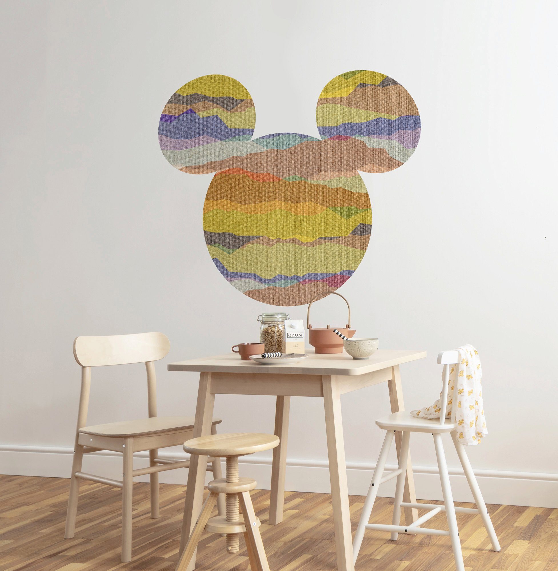 Komar Vliesbehang Zelfklevend vlies - Mickey Head Vista - Afmeting 125 x 125 cm (1 stuk)