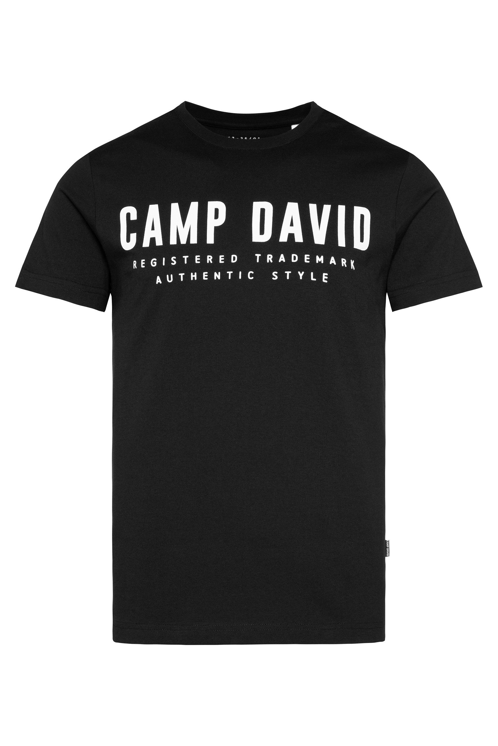 CAMP DAVID T-shirt met logoprint voor