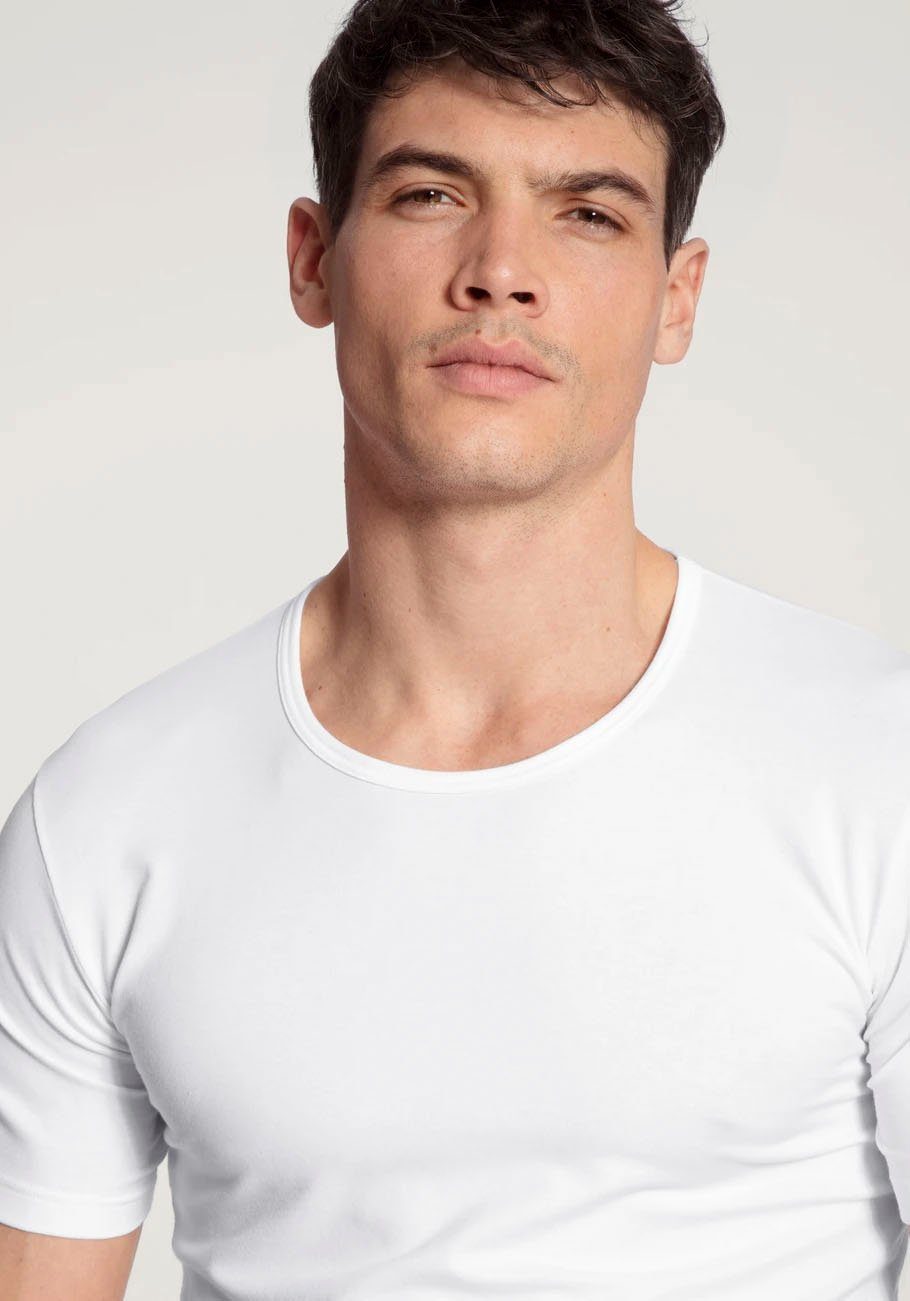 CALIDA T-shirt Natural Benefit met ronde halslijn en perfecte pasvorm (2-delig, Set van 2)