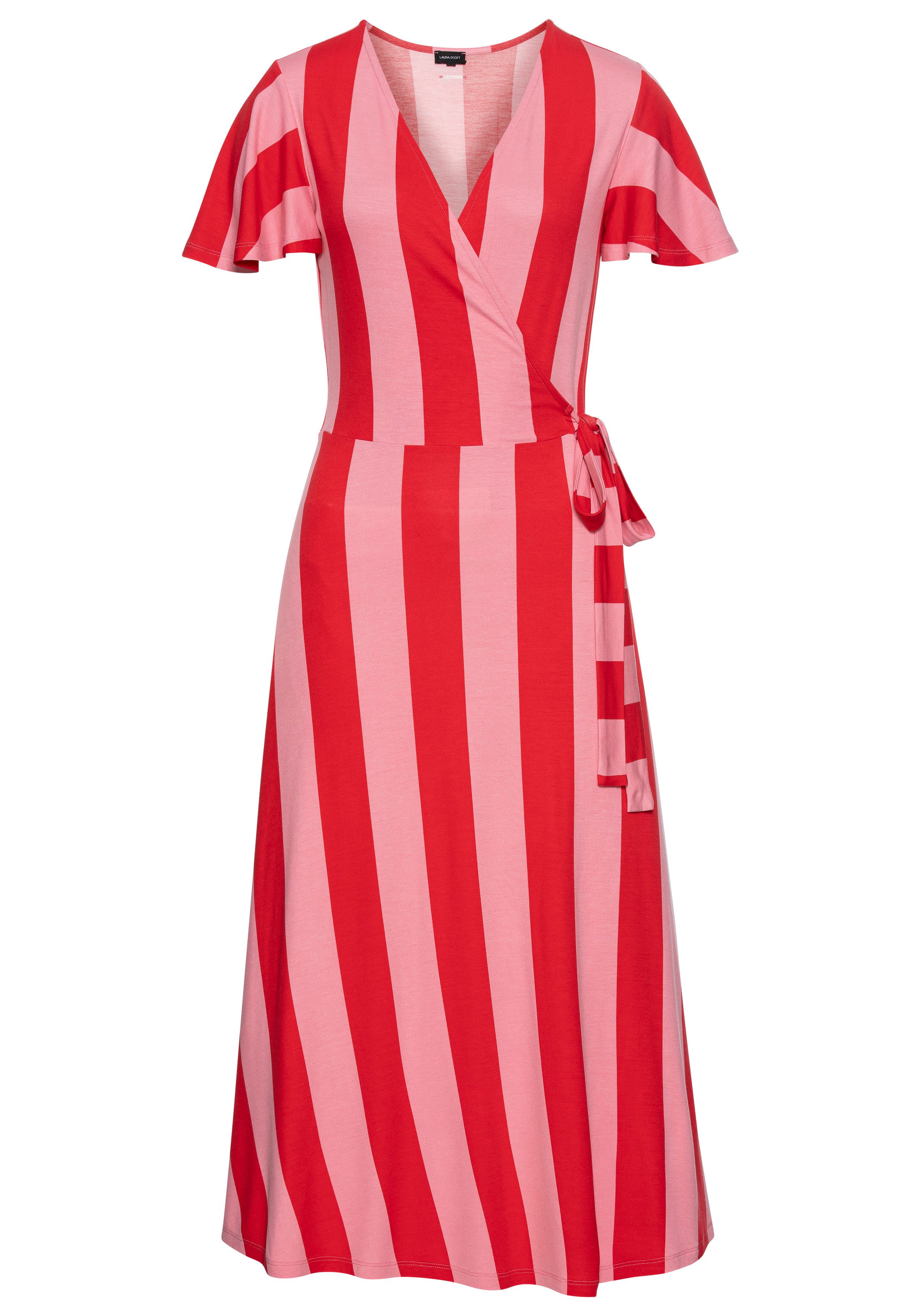 Laura Scott Midi-jurk met contraststrepen