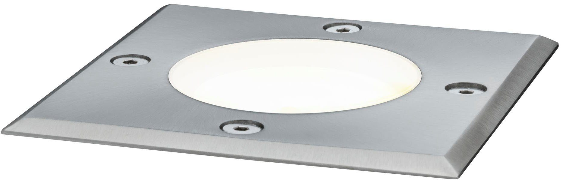 Paulmann Ledinbouwlamp Buiten 230V Bodem IP67 vierkant GU10 3 5W 108x108mm RVS Metaal (1 stuk)