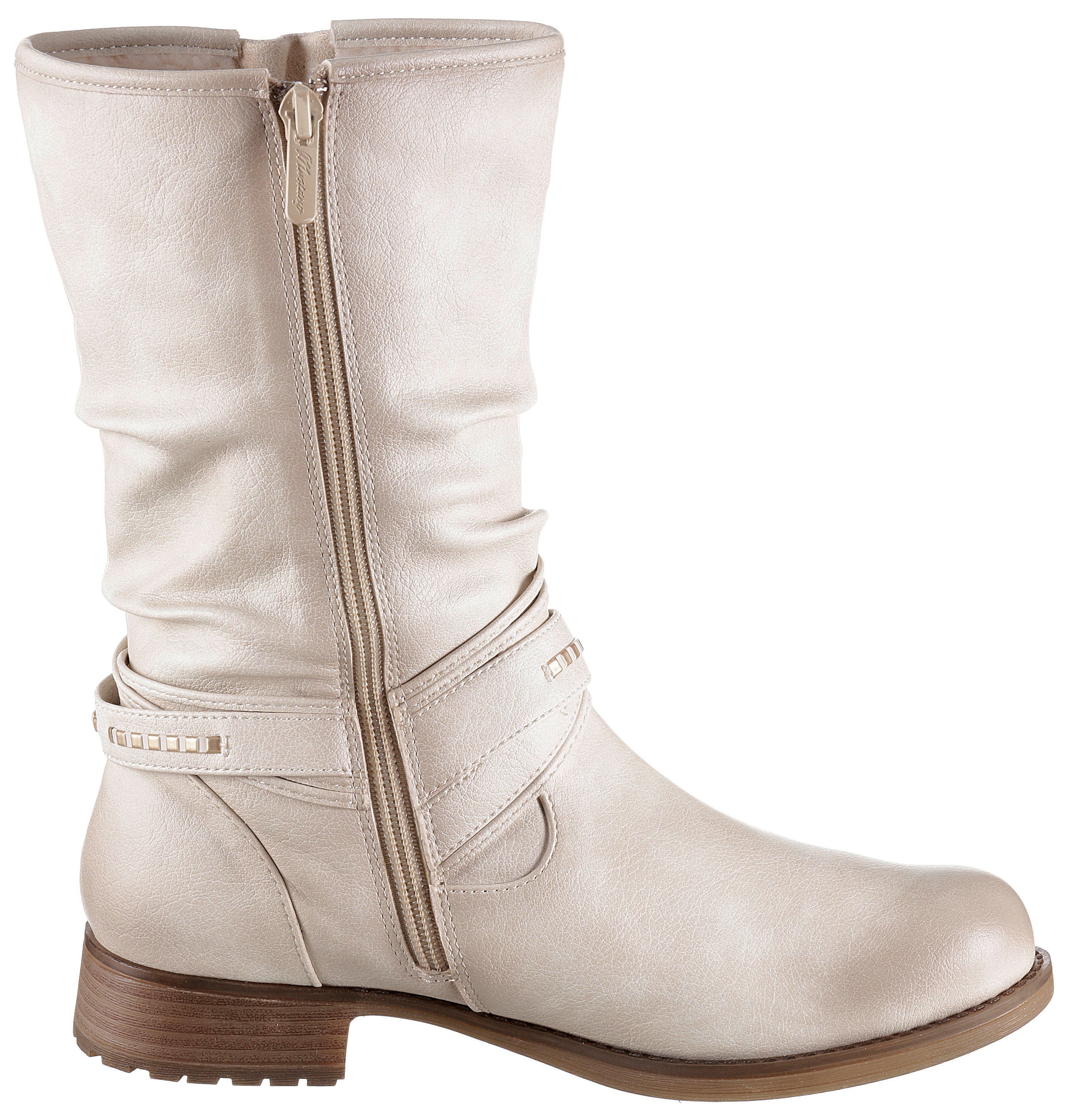 Mustang Shoes Winterlaarzen , enkellaarsjes, winterlaarzen met decoratieve gespen aan de slouchy schacht