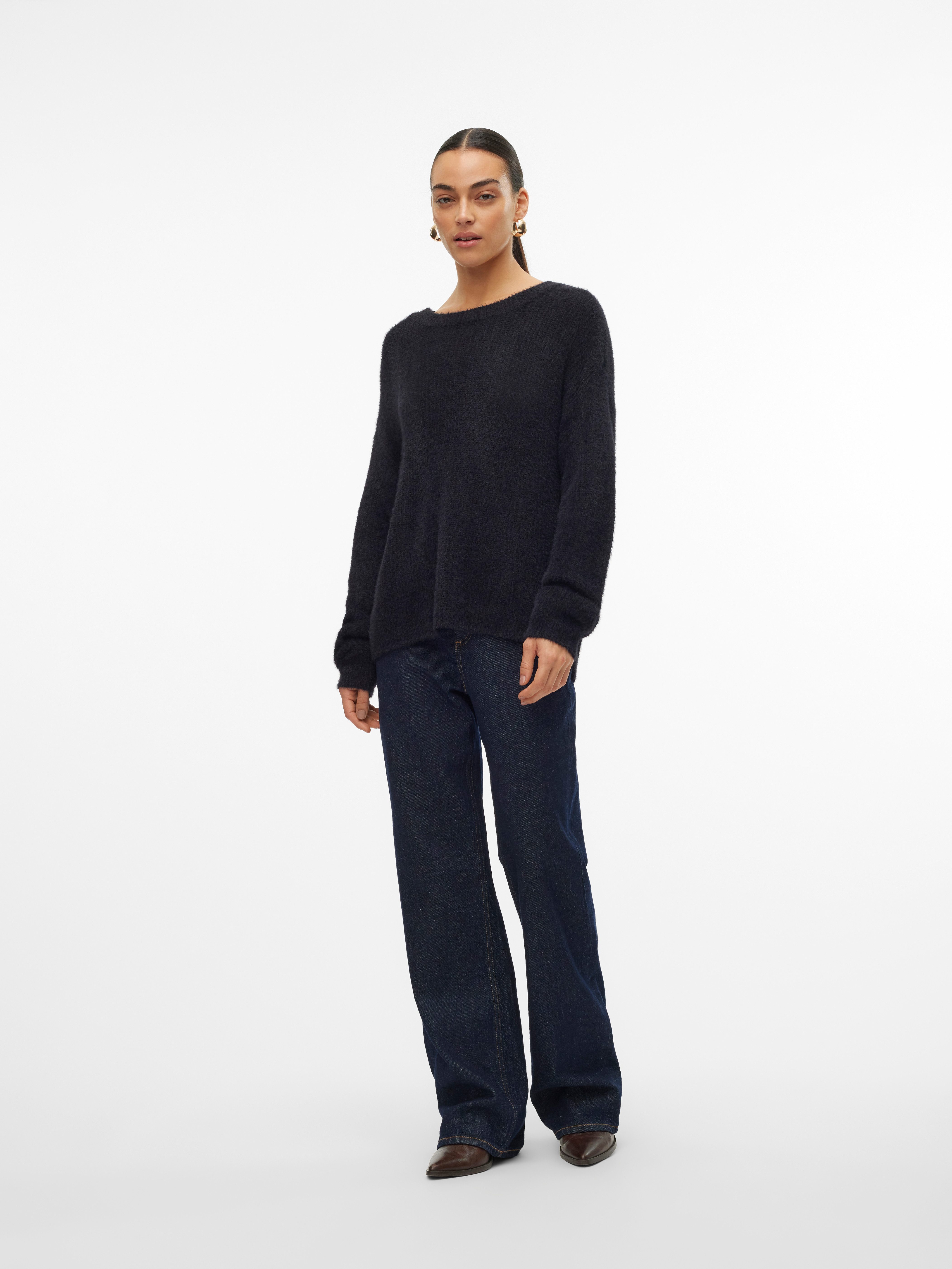 Vero Moda Gebreide trui VMPUFF LS O-NECK PULLOVER BOO