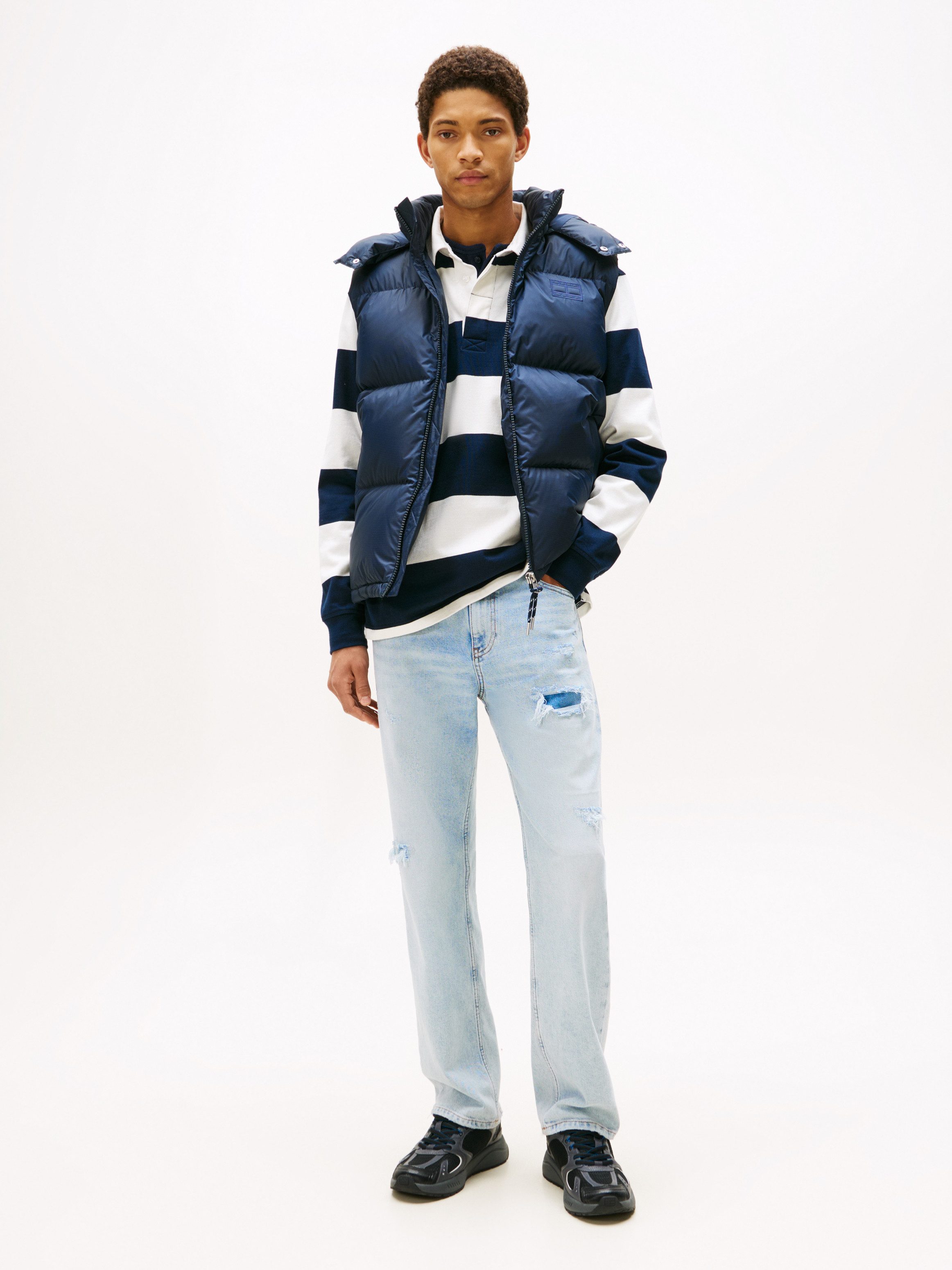 TOMMY JEANS Bodywarmer ALASKA DOWN VEST Regular fit met afneembare capuchon