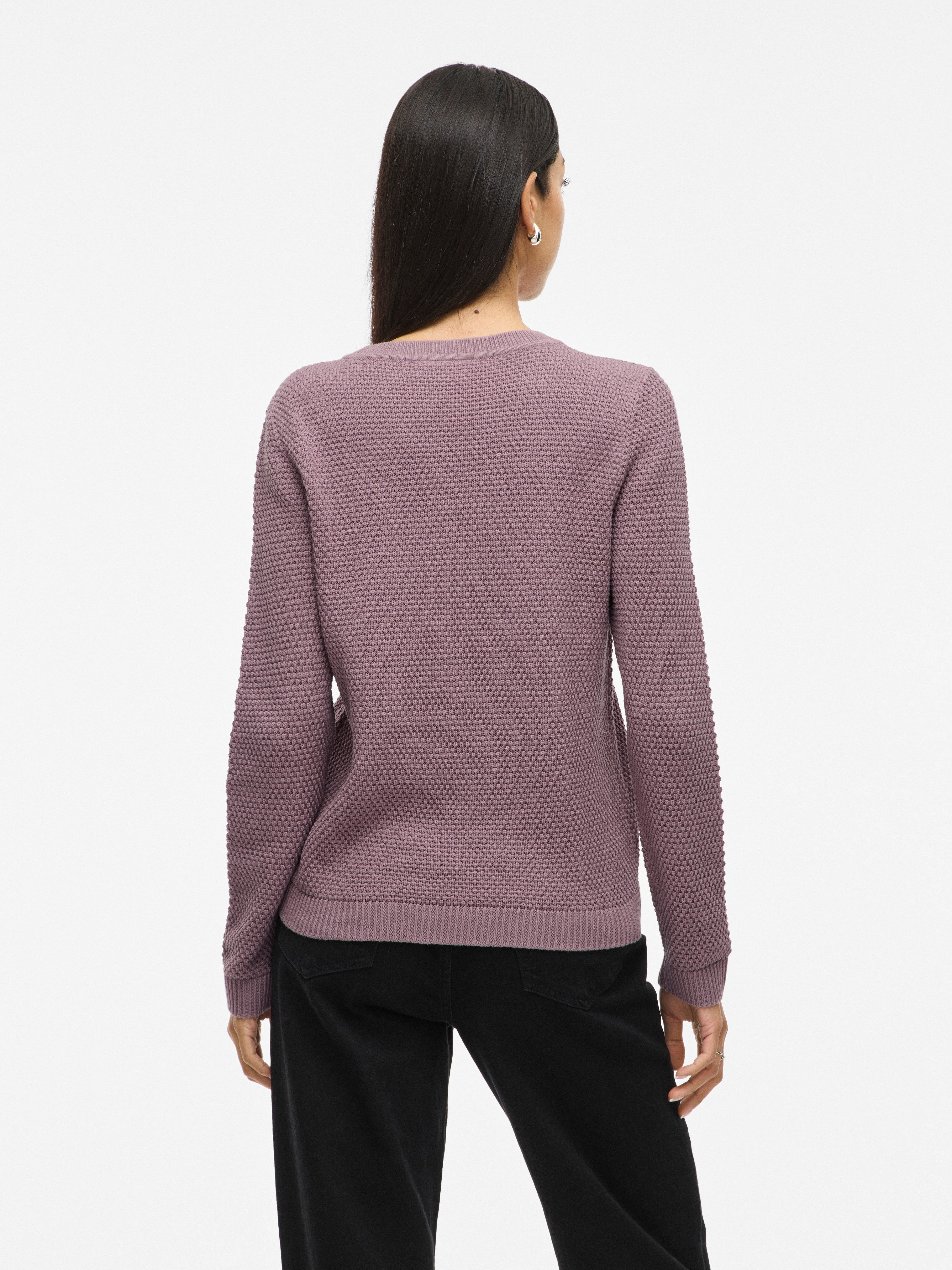 Vila Trui met ronde hals VIDALO O-NECK L/S KNIT TOP- NOOS