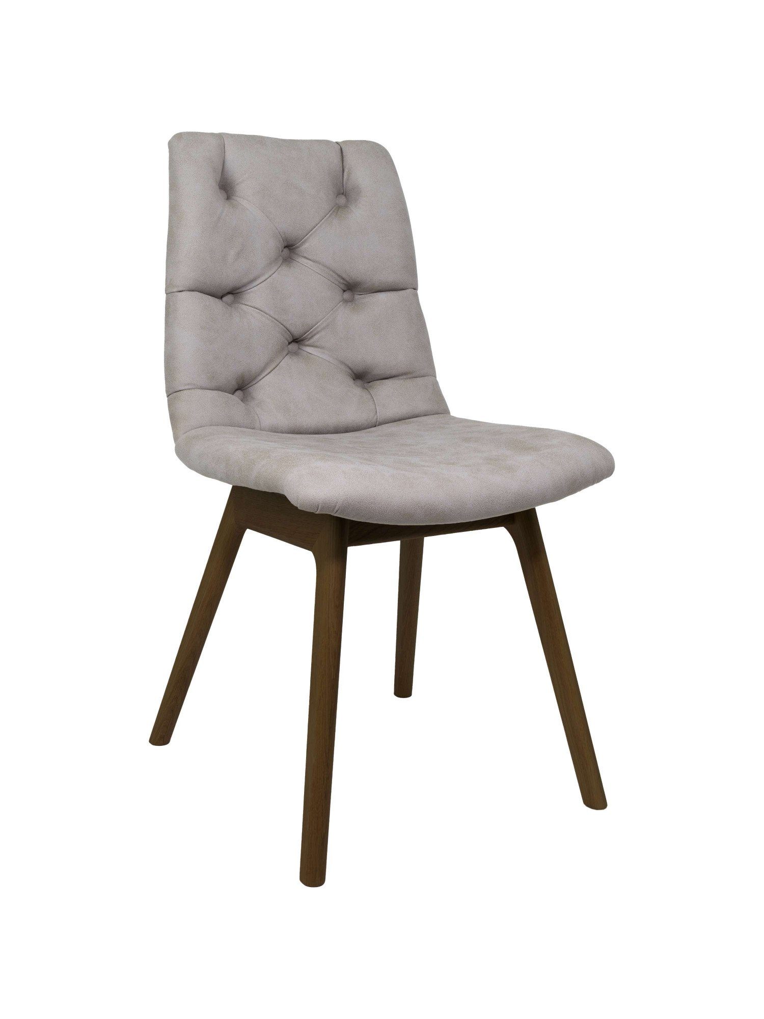 andas Eetkamerstoel Ramon met massief houten poten, in verschillende kleuren en stoffen (set, 2 stuks)