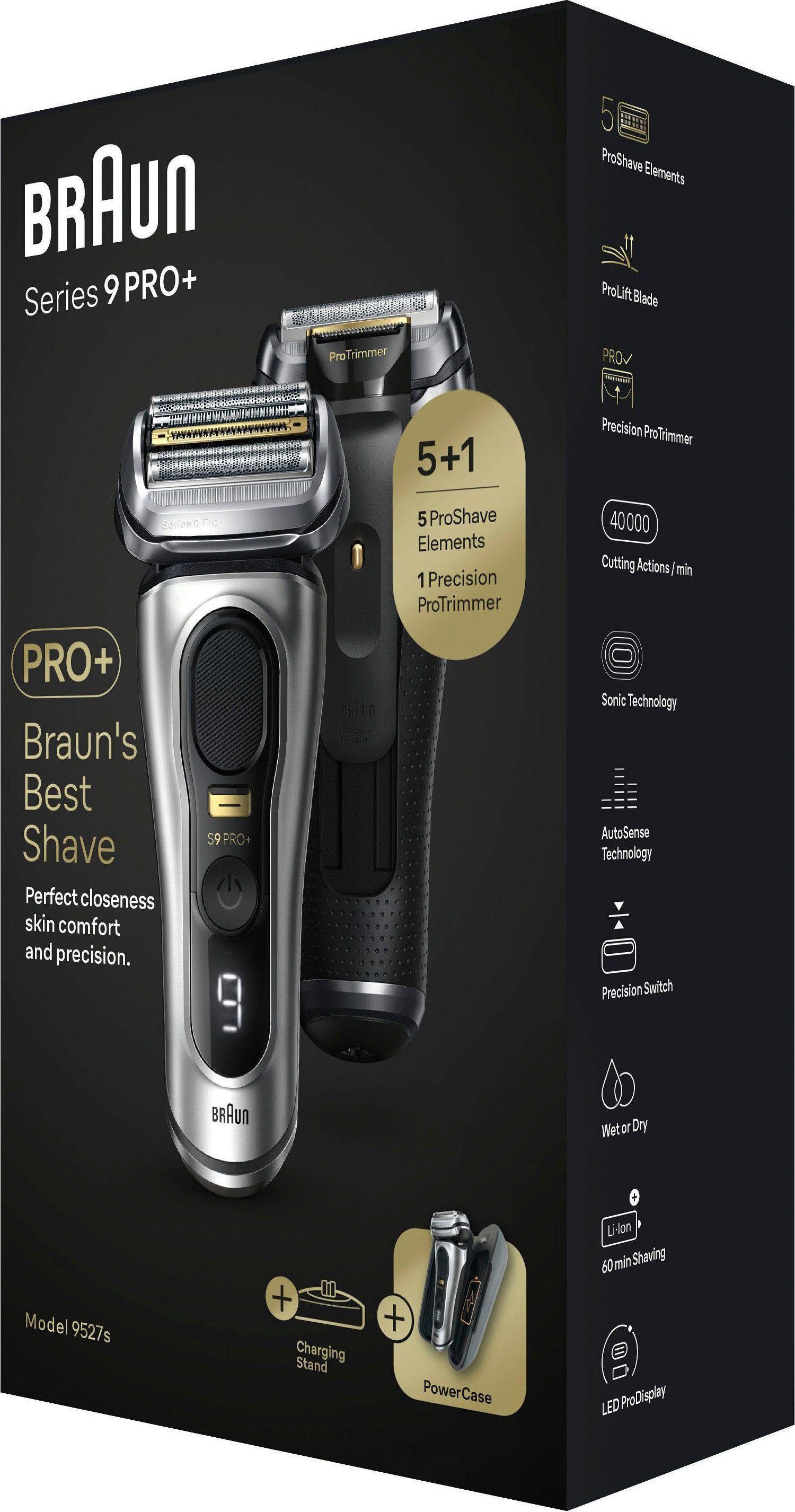 Braun Elektrisch scheerapparaat Series 9 Pro+ 9527s Precision ProTrimmer