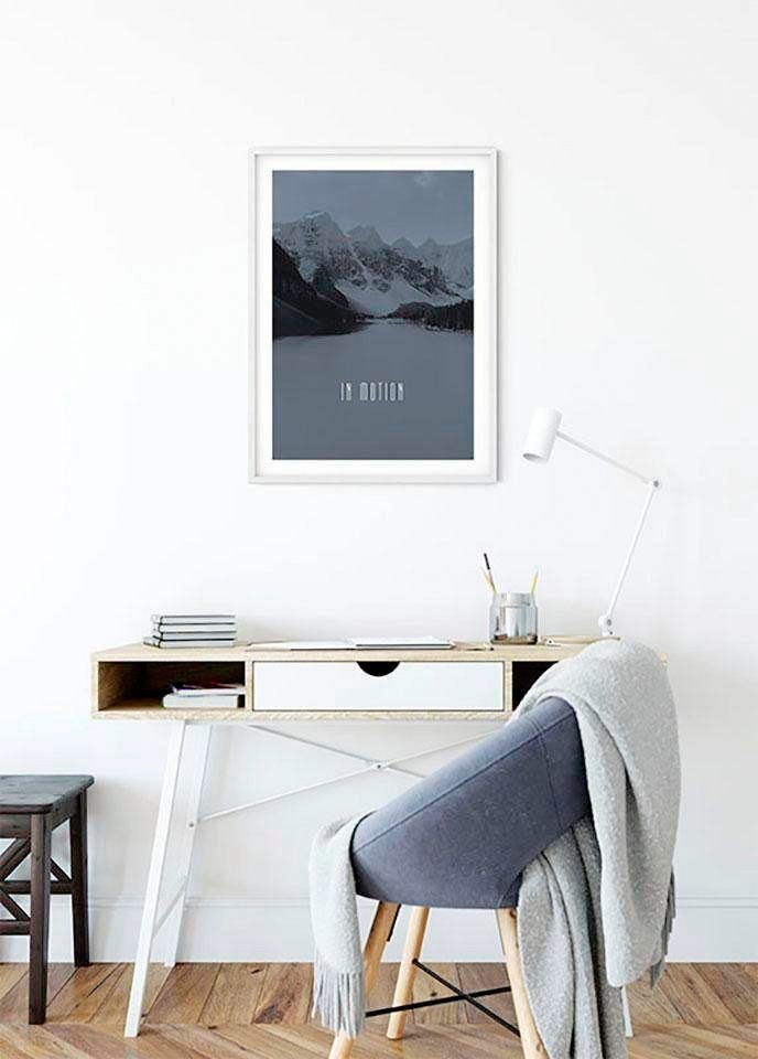 Komar Wanddecoratie Word Lake in Motion Steel Wanddecoratie - zonder lijst (1 stuk)