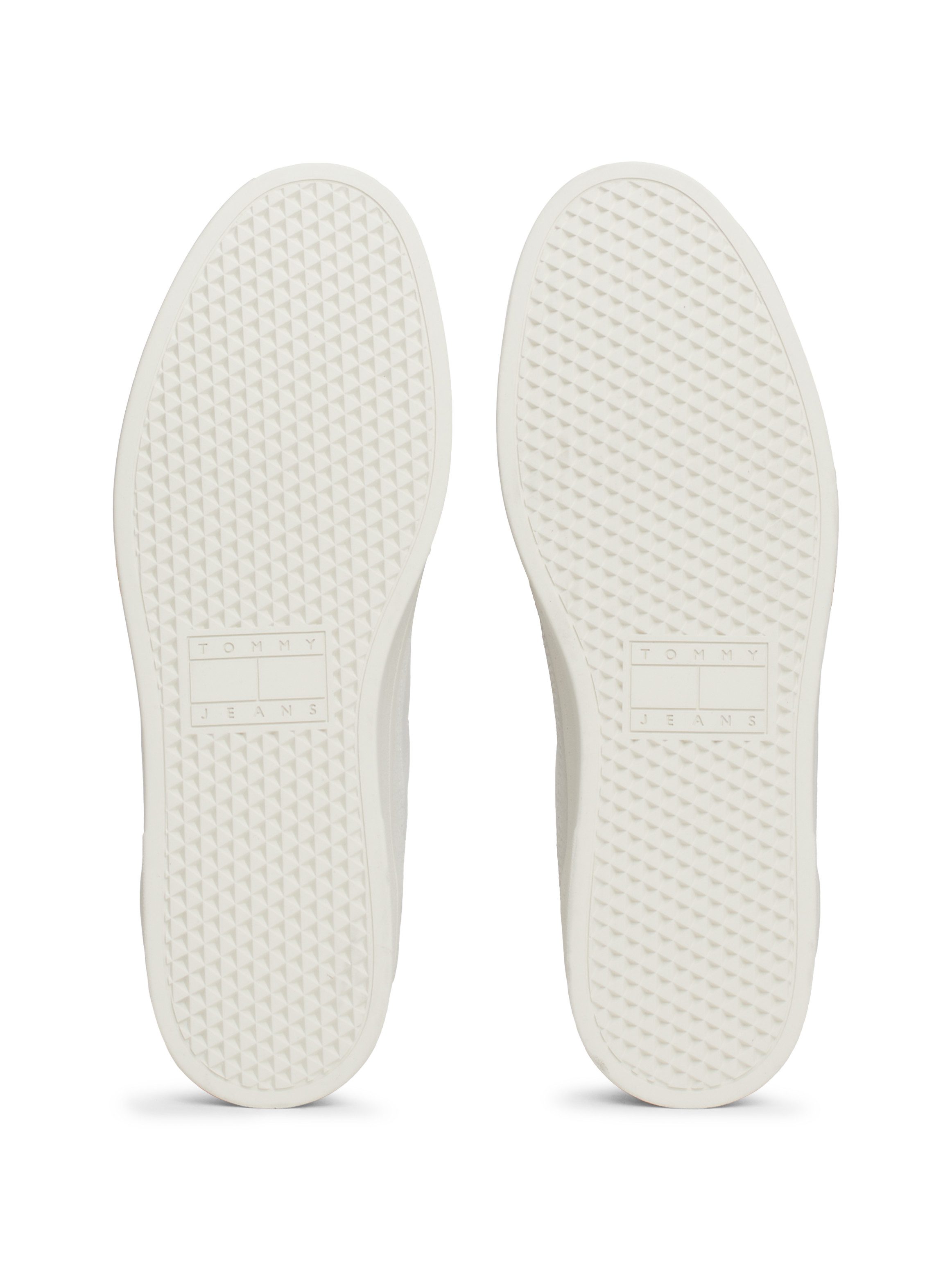 TOMMY JEANS Plateausneakers THE GREENWICH MIX MEDIA , vrijetijdsschoen, veterschoen, lage schoen met logovlag