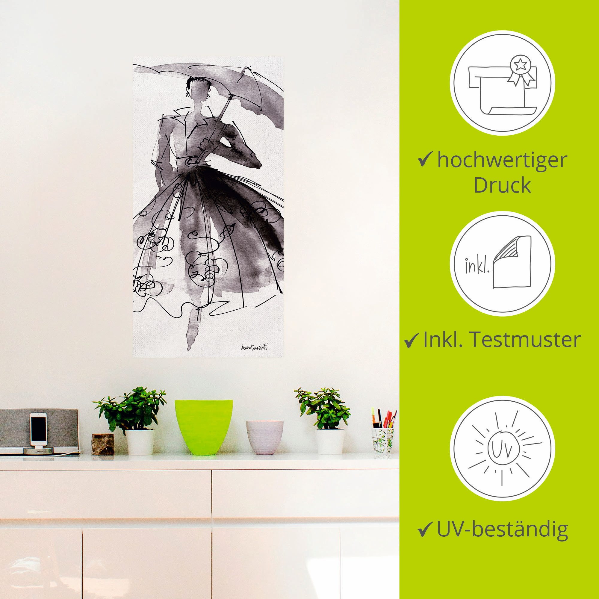 Artland Artprint Mode schetsboek VI als artprint op linnen, poster, muursticker in verschillende maten