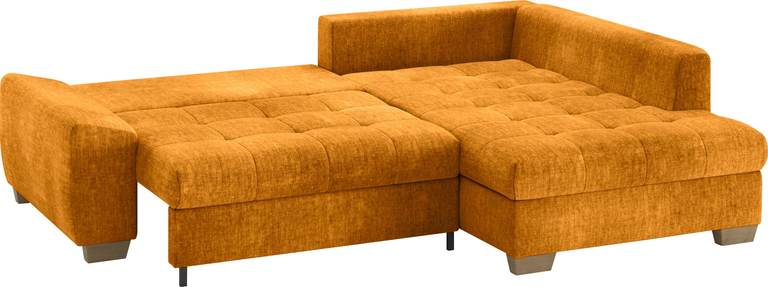 Mr. Couch Hoekbank Nikita II, L-vorm, tot 140kg per zitplaats belastbaar met koudschuim bekleding, optioneel met bed en bedlade