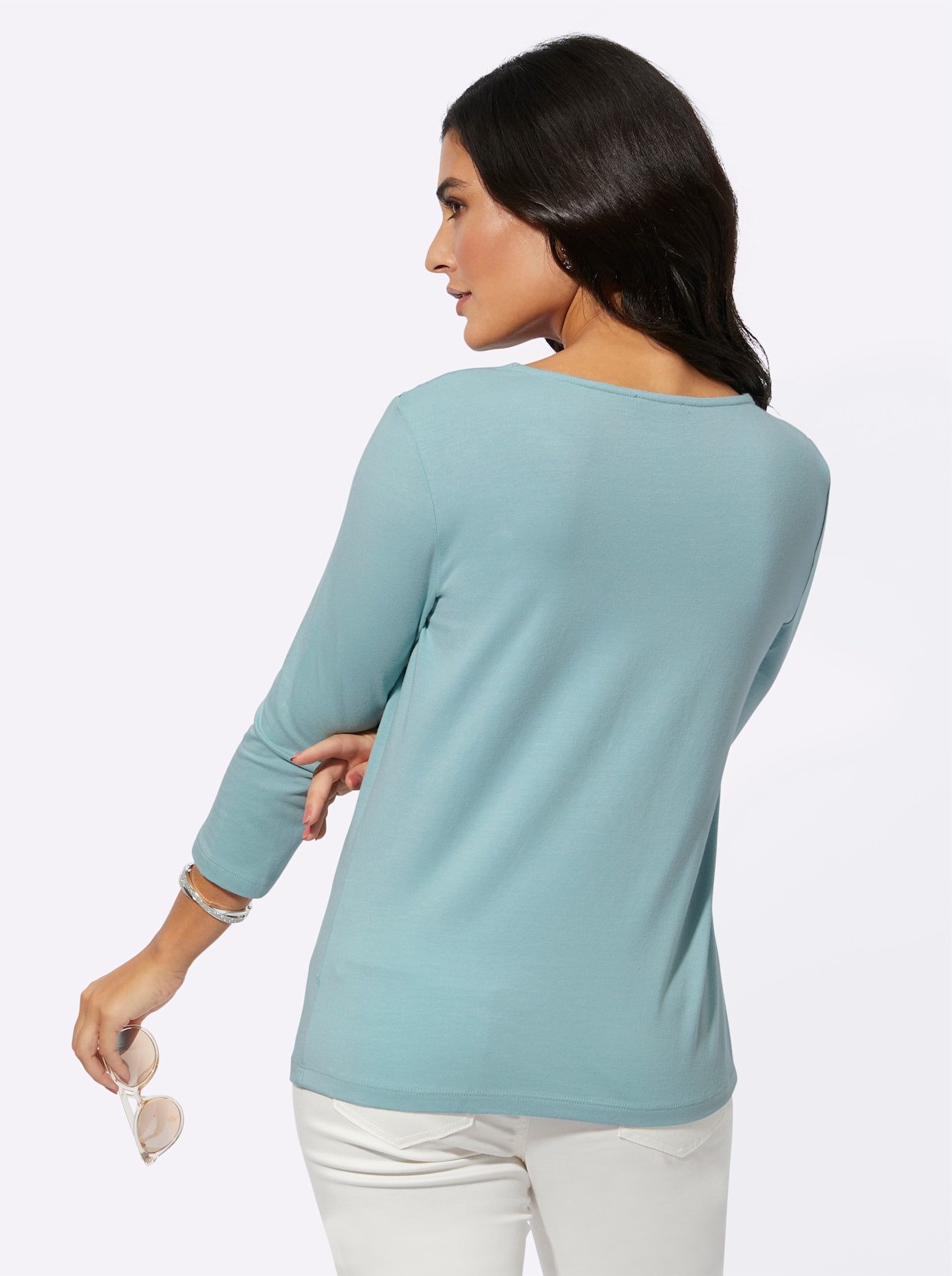 Creation L Shirt met 3 4 mouwen Modal-mix-shirt (1-delig)