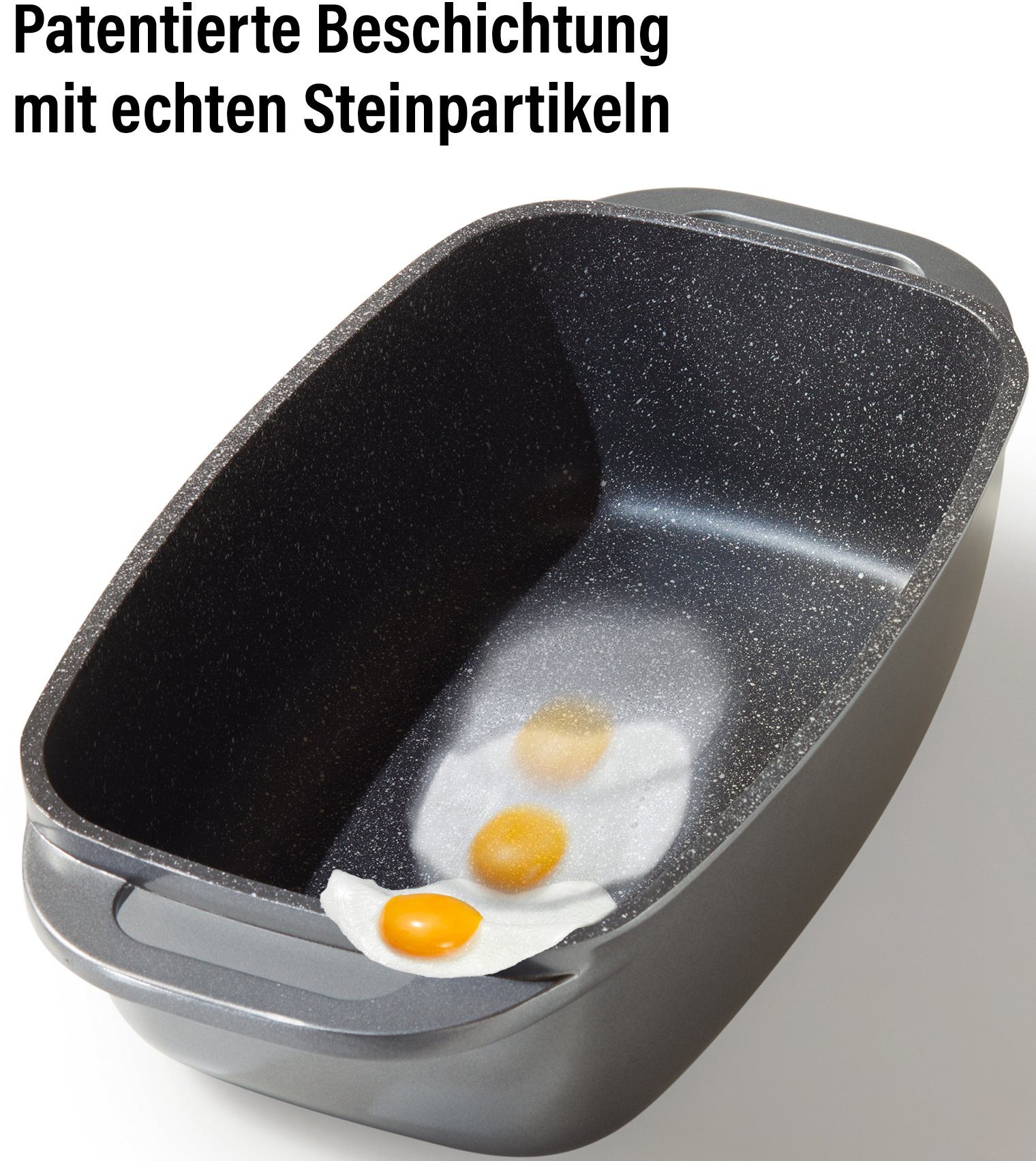 STONELINE Braadpan met aluminium schenkdeksel, inductie