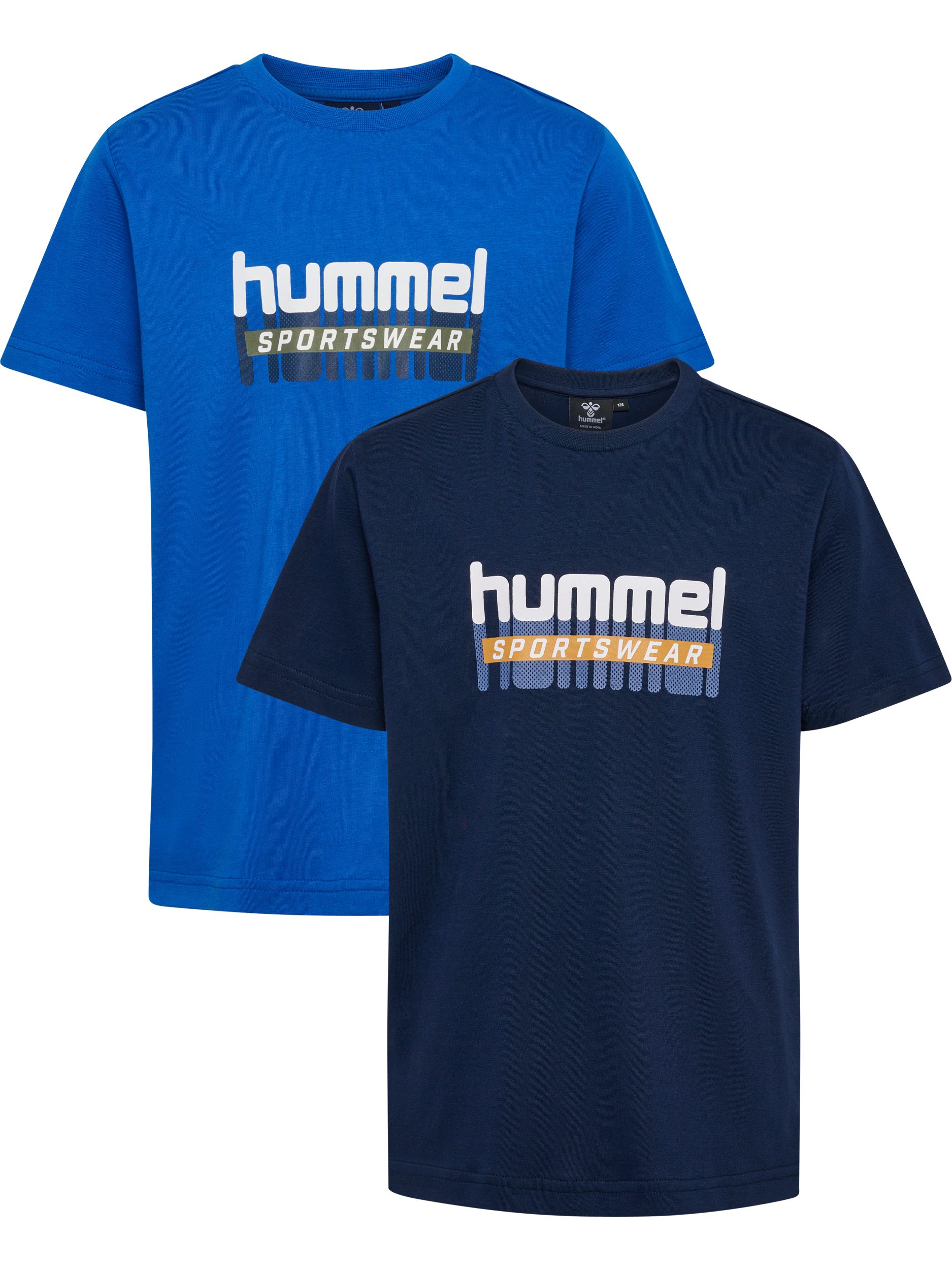 hummel T-shirt HmlTUKAS T-SHIRT S/S 2-PACK (set, 2-delig) jongens t-shirts maat 140 multicolor