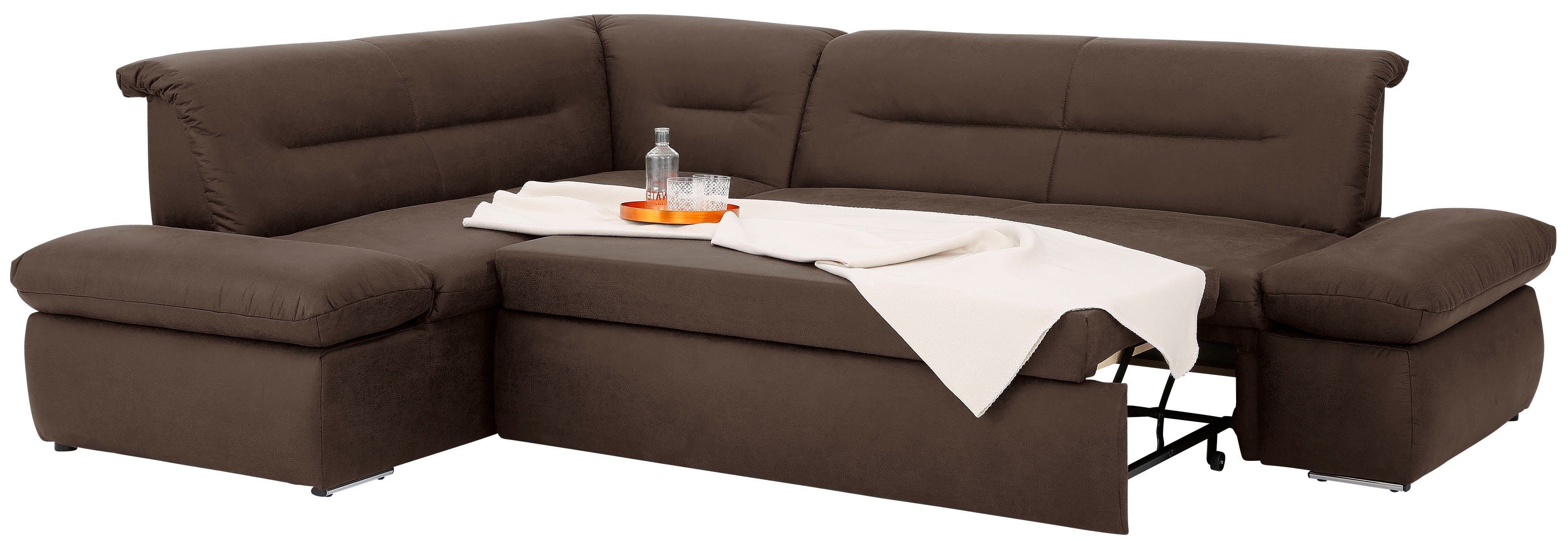 INOSIGN Hoekbank Avesa L-vorm Naar keuze met arm- en slaapfunctie, bxdxh: 275x211x80 cm