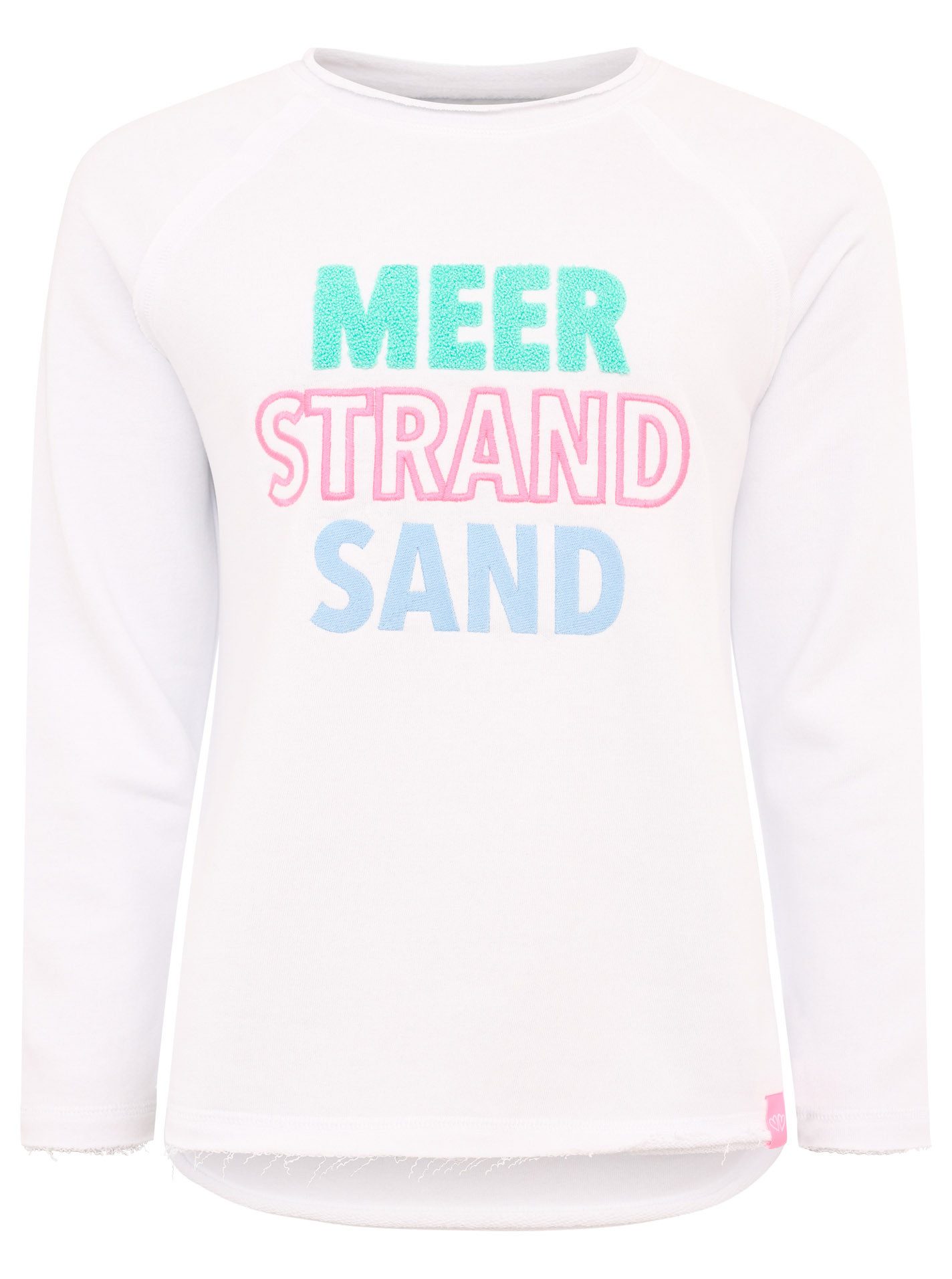 Zwillingsherz Sweater Meer Strand Zand met used-look randen