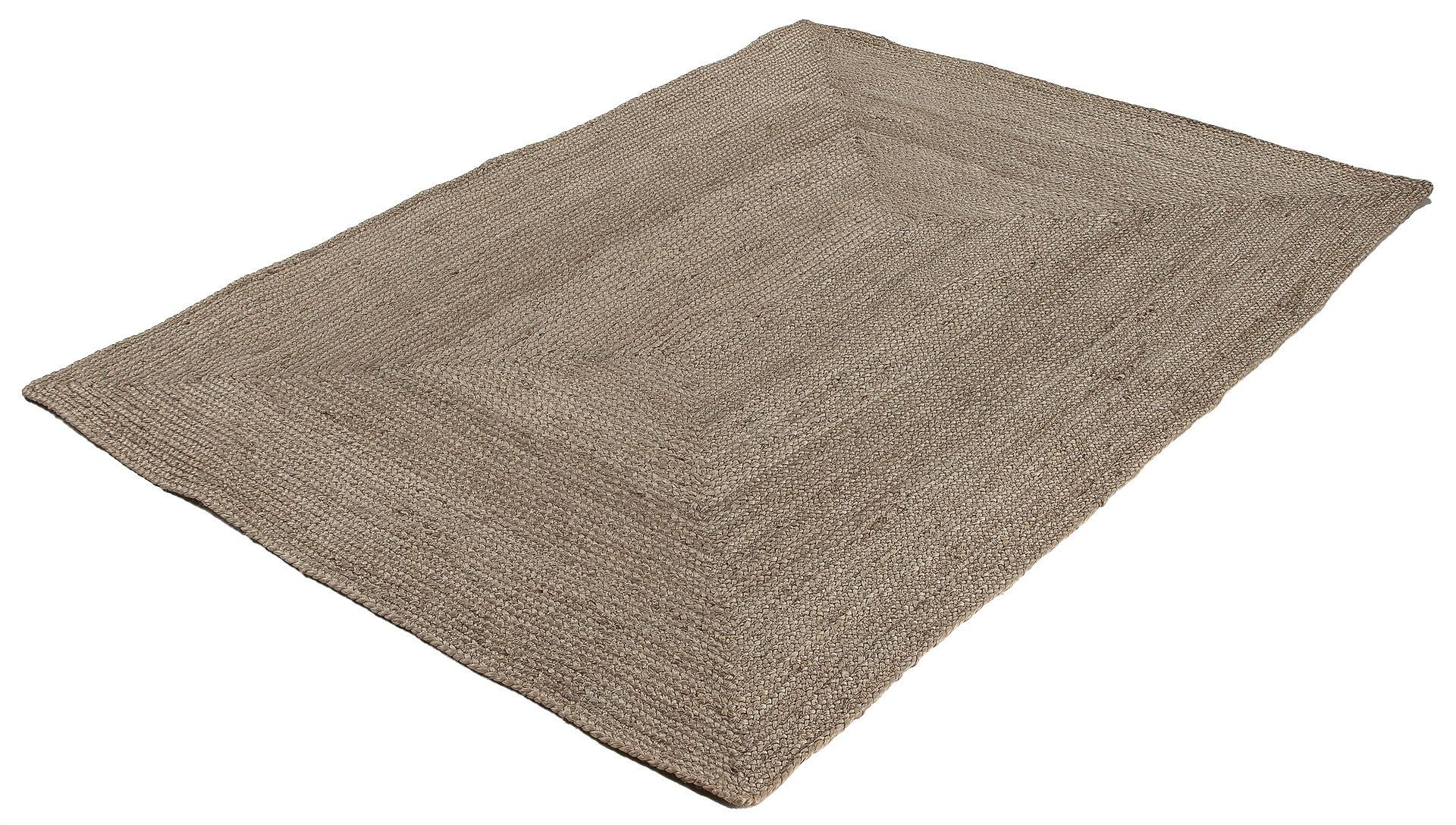 carpetfine Vloerkleed Nele jute-vloerkleed natuurmateriaal gevlochten tweezijdig te gebruiken kleed van 100% jute, vierkant en als loper