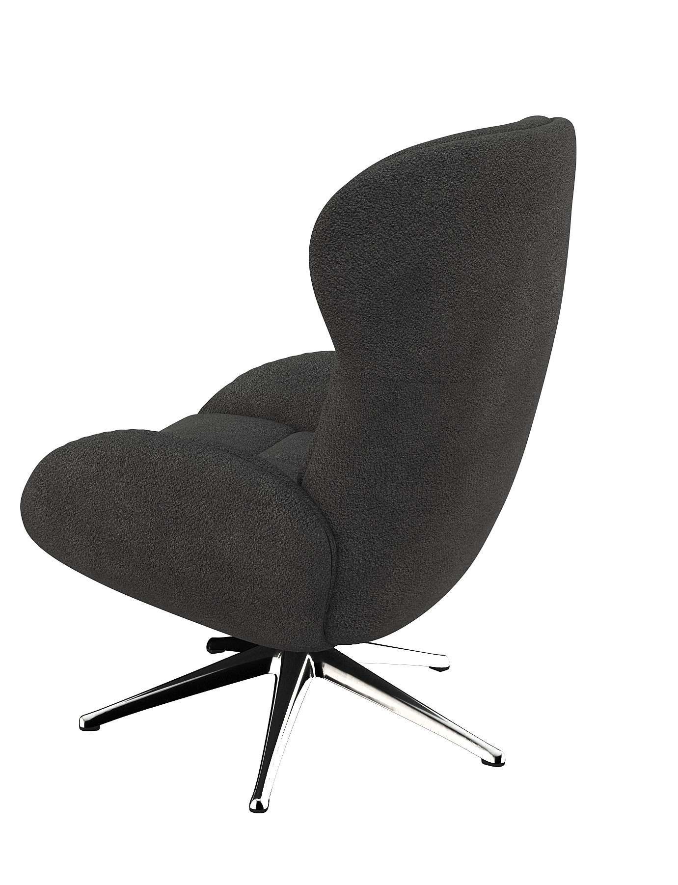 FLEXLUX Relaxfauteuil Haze, TV-stoel, fauteuil, stoffeerstoel Rugdeelverstelling, draaibaar, voet van aluminium